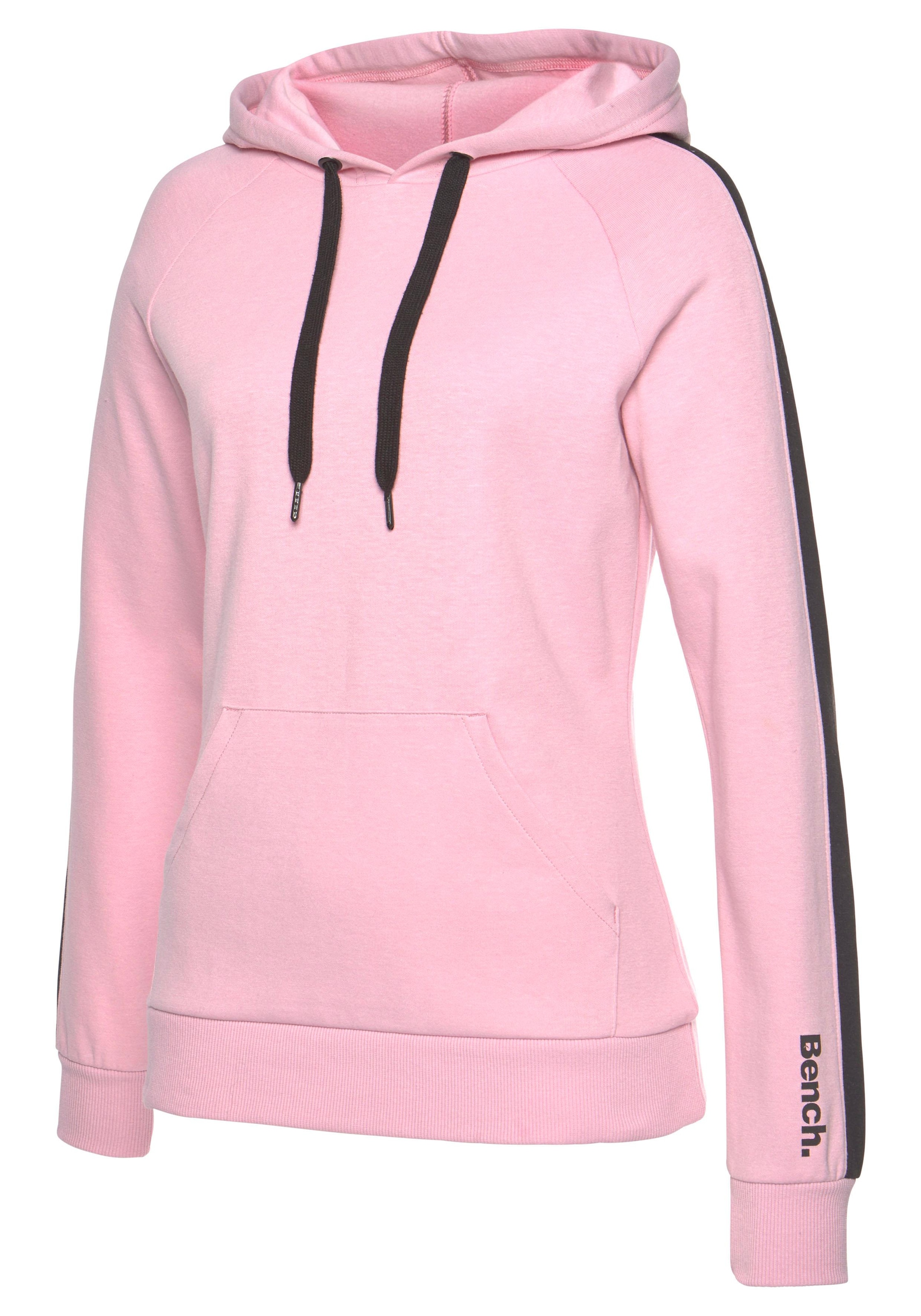 Bench. Loungewear Kapuzensweatshirt, mit Seitenstreifen und Kängurutasche, Loungewear