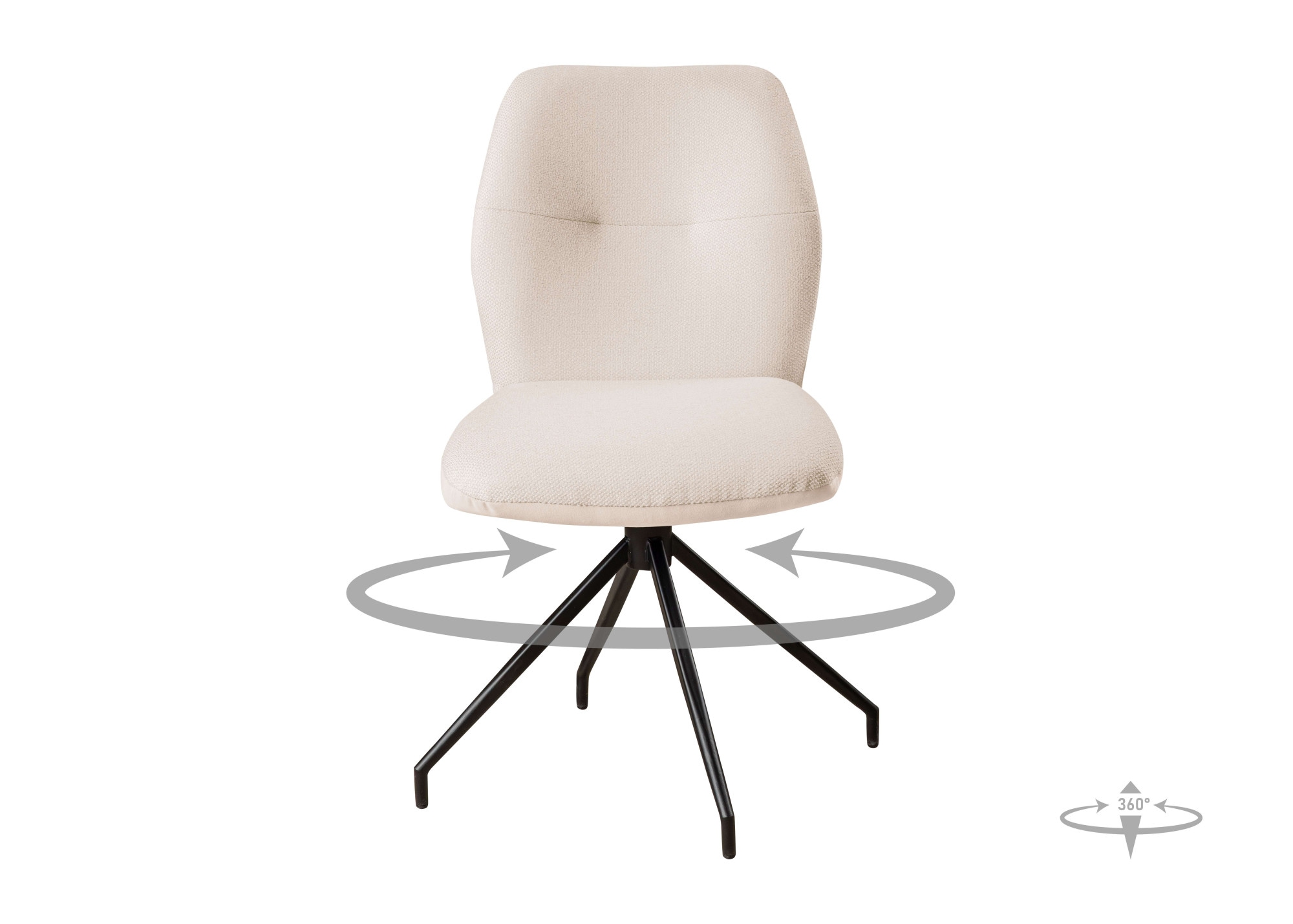 OTTO home Drehstuhl »Bruna Esszimmerstuhl,Polsterstuhl, Küchenstuhl, 4-Fußstuhl« () 360° drehbar, mit automatischer Rückstellung, 2-Stoff-Design