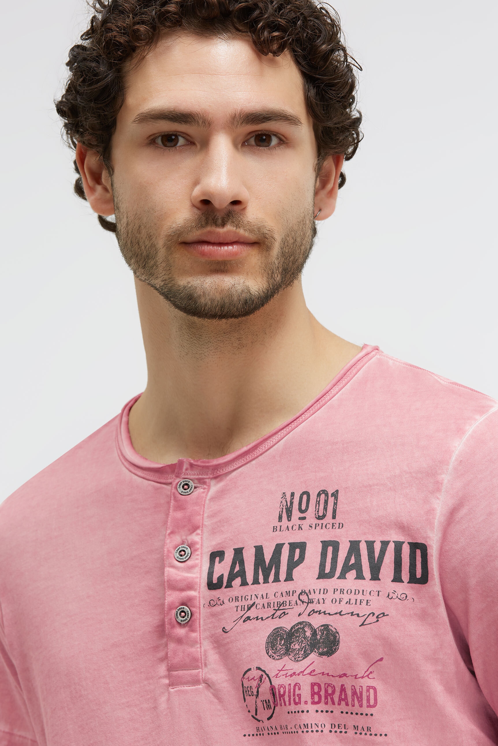 CAMP DAVID Henleyshirt aus Baumwolle