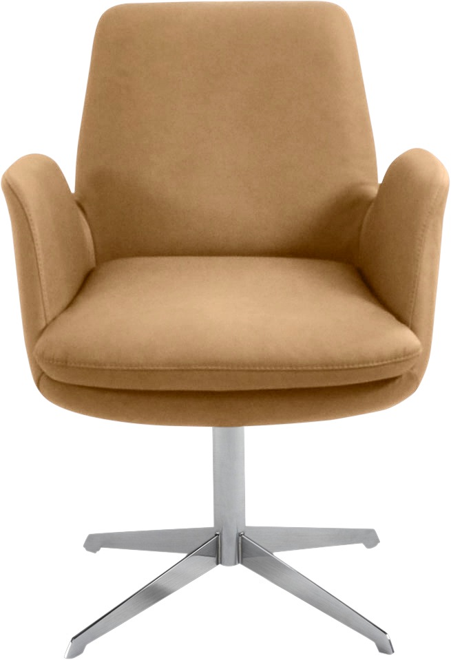 Thumbnail - K+W Komfort & Wohnen Drehstuhl "Cube" () Rückholfunktion, Untergestell Edelstahloptik