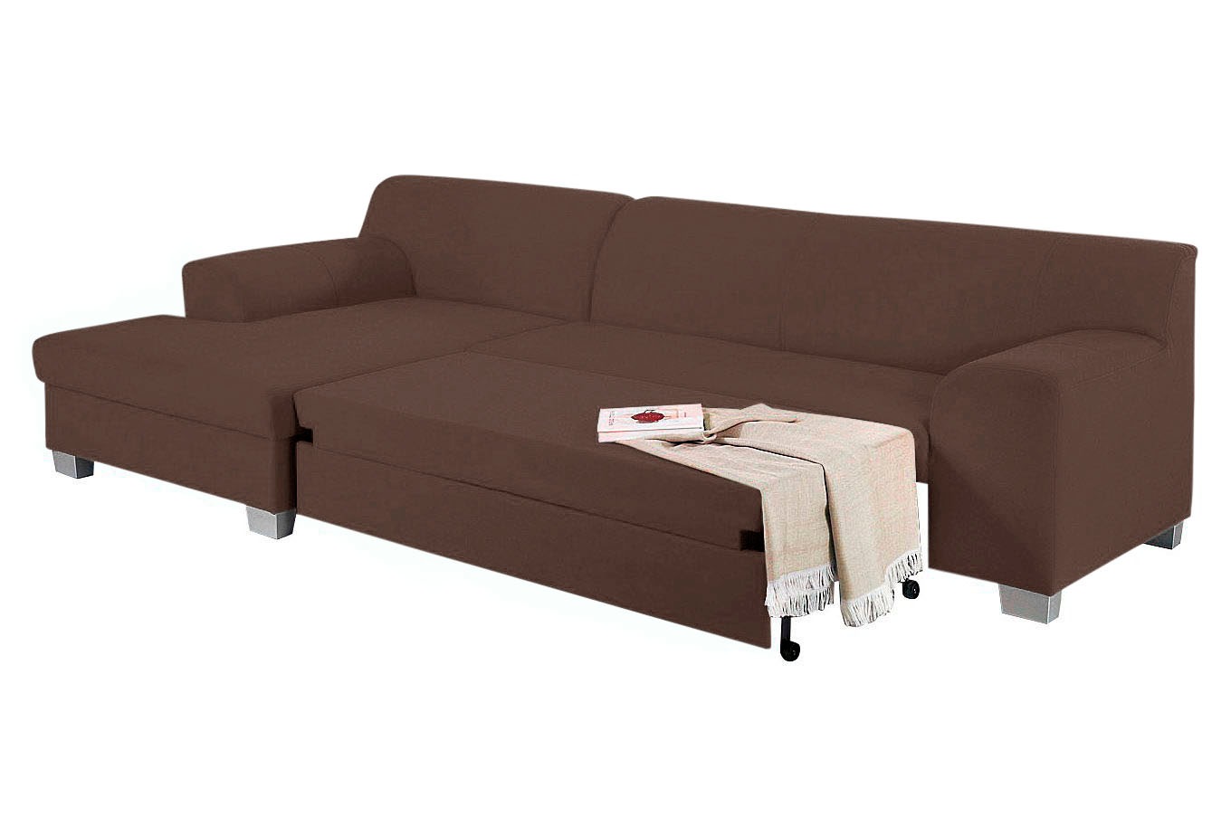 DOMO collection Ecksofa »Amando L-Form«, wahlweise mit Bettfunktion