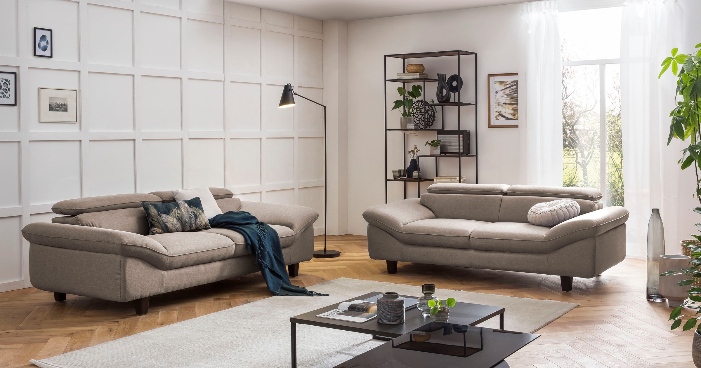 Home affaire 2-Sitzer »Pilot«, Big-Sofa mit Kopfteilverstellung