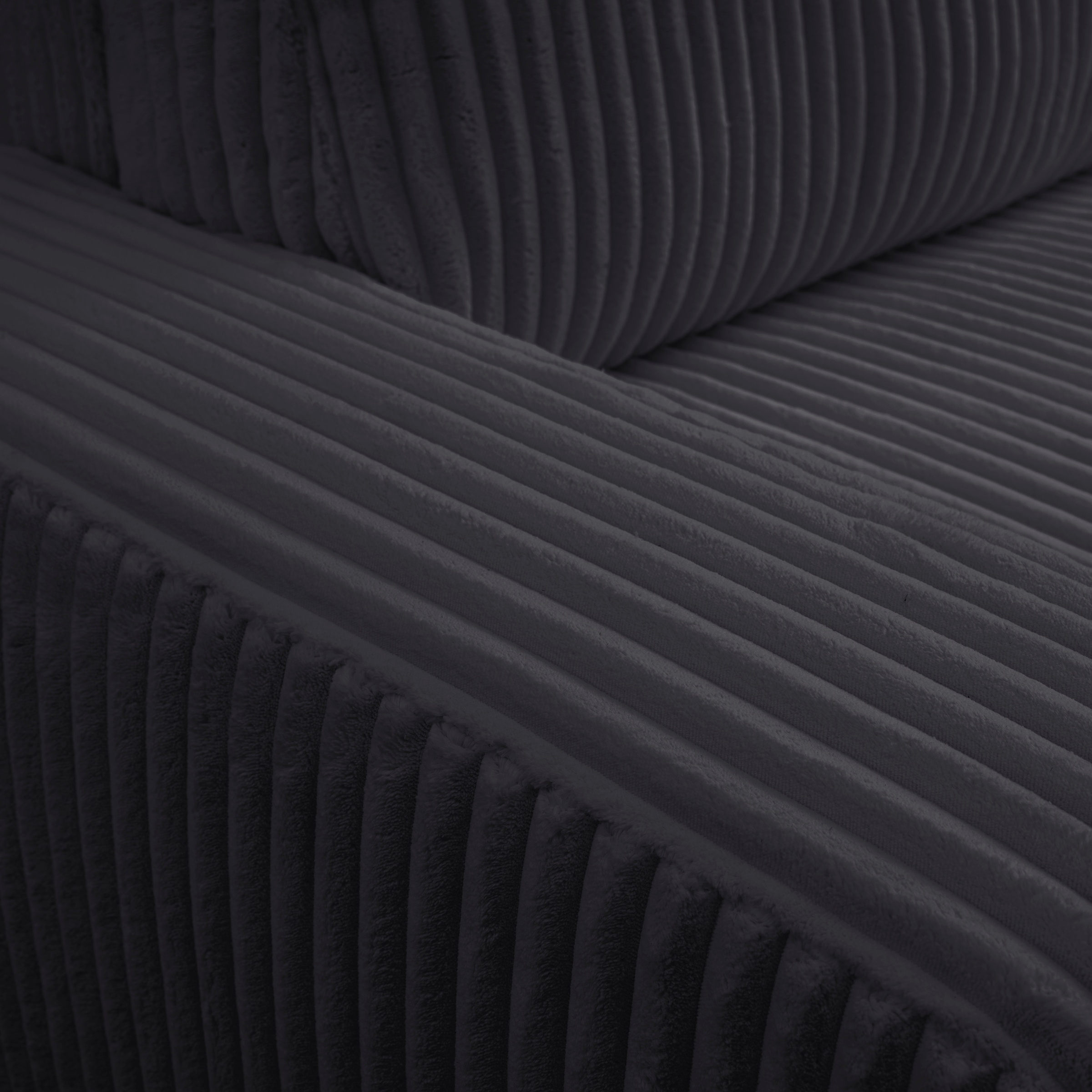 WERK2 Ecksofa »Rotterdam-L, kuschelweicher Cord oder Breitcord, L-Form, Breite 267 cm«, Design Ecksofa mit Schlaffunktion & Bettkasten, Breitcord, Schwarz