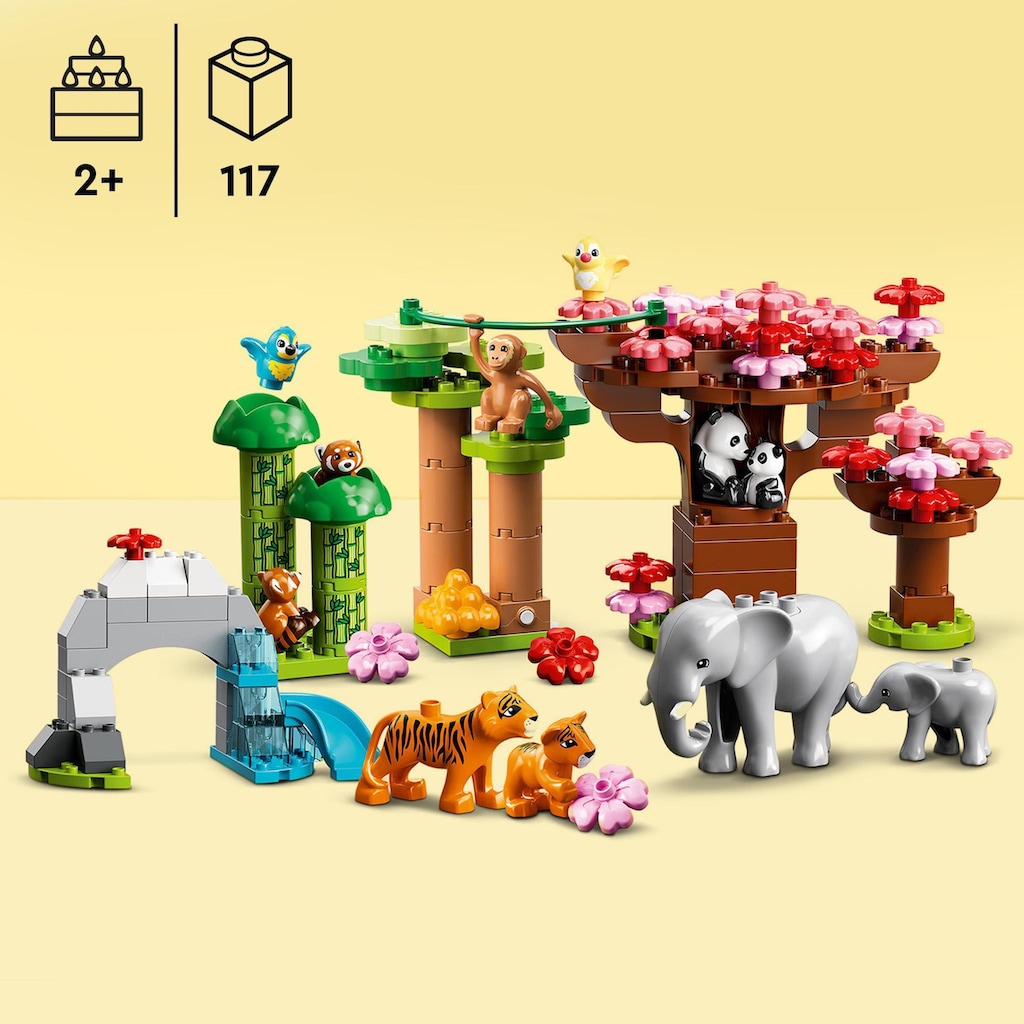 LEGO® Konstruktionsspielsteine »Wilde Tiere Asiens (10974), LEGO® DUPLO«, (118 St.)