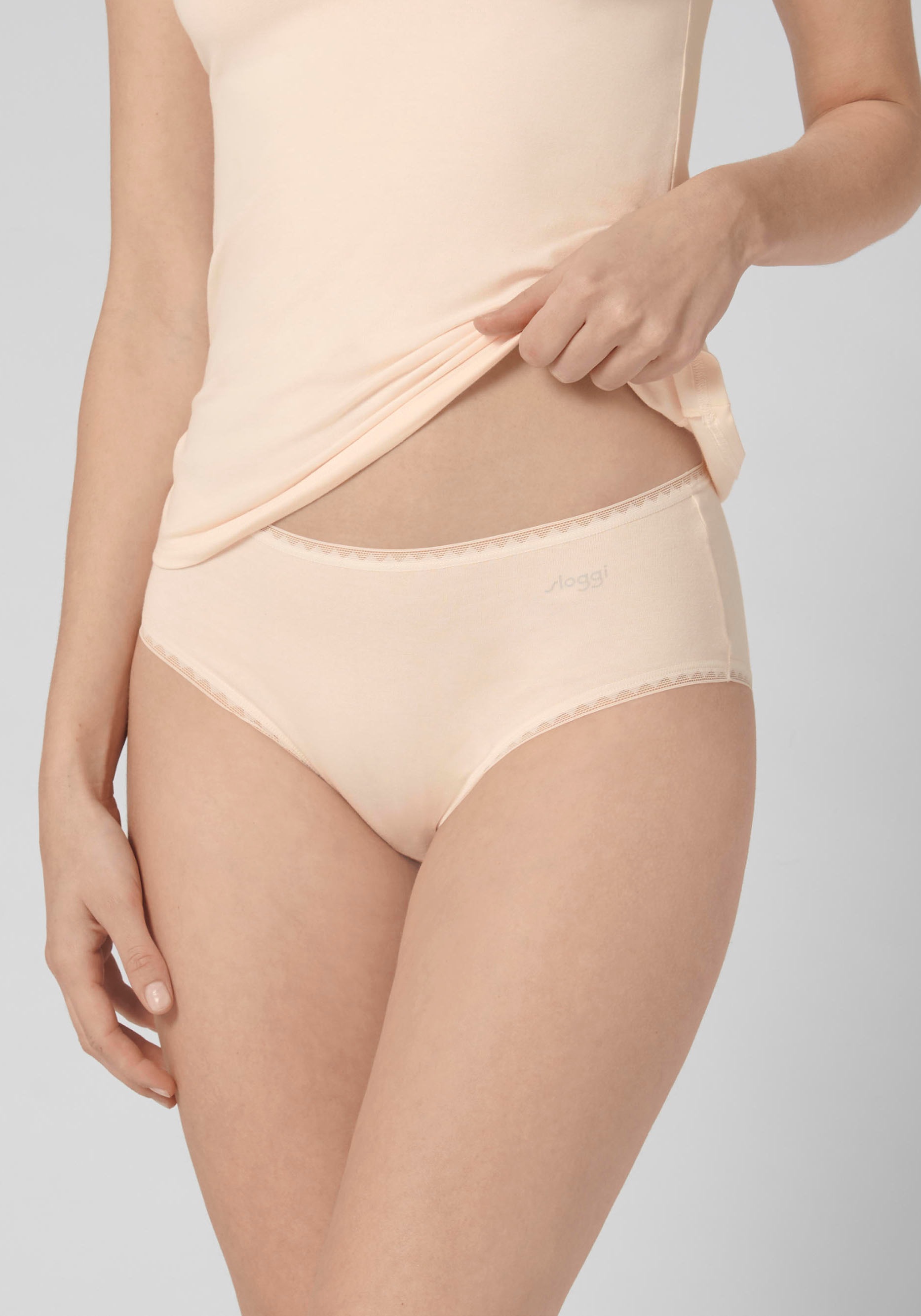 sloggi Midislip "GO", (2er Pack), zarte Spitzendetails, weich günstig online kaufen