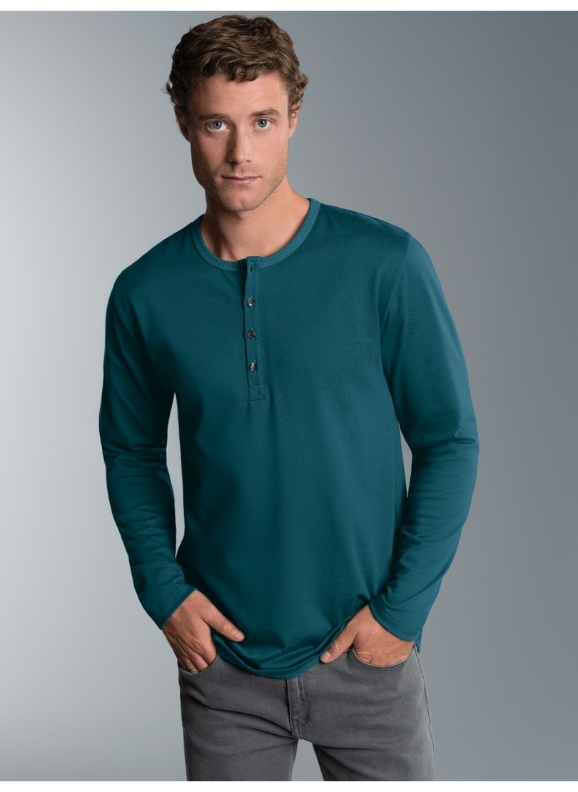 Trigema Longsleeve "TRIGEMA Langarmshirt mit Knopfleiste" 1 Stk. tlg. günstig online kaufen