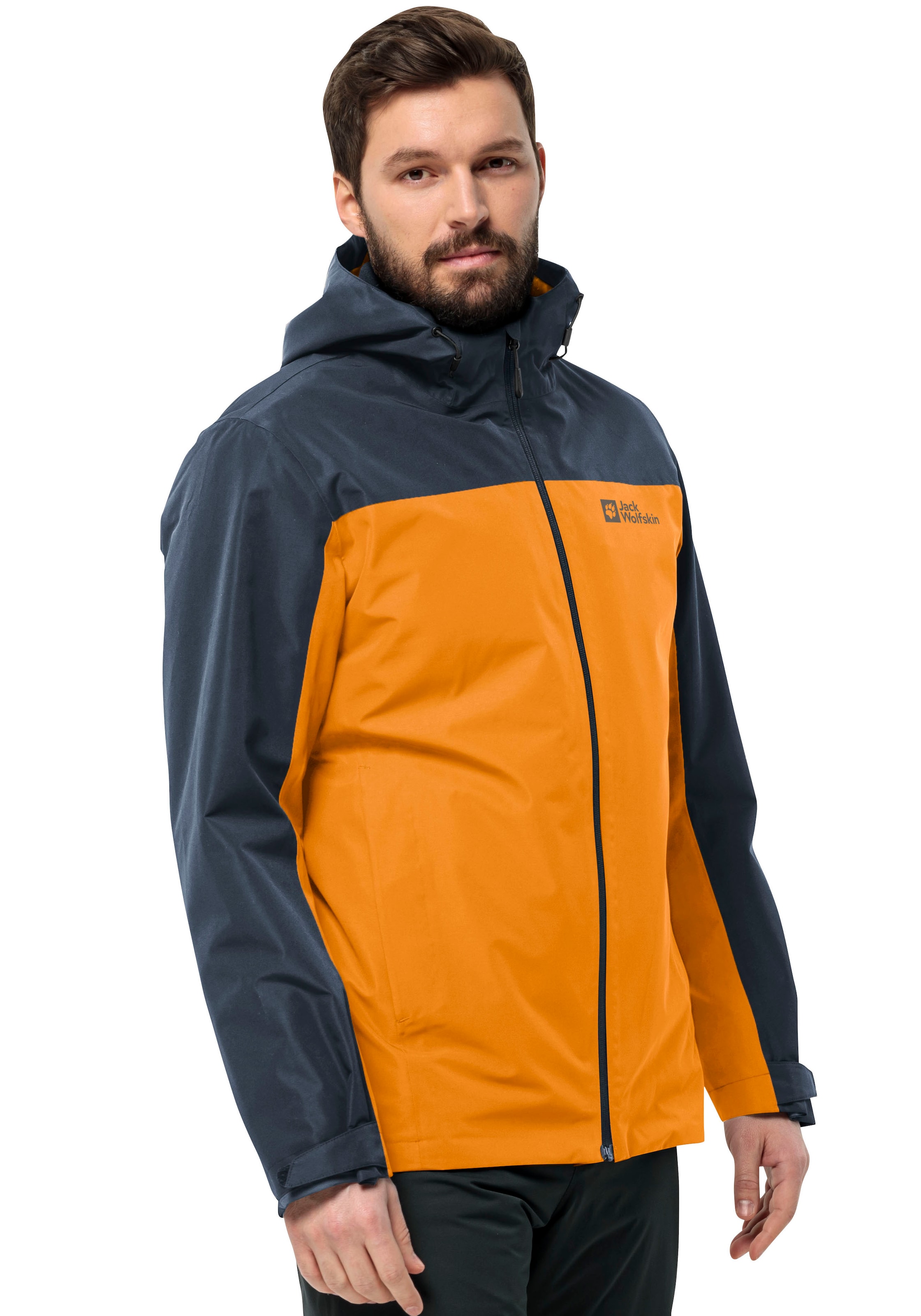 Jack Wolfskin 3-in-1-Funktionsjacke »TAUBENBERG 3IN1 JKT M«, mit Kapuze, mit wasserabweisenden Reißverschlüssen, Wasserdicht, Atmungsaktiv