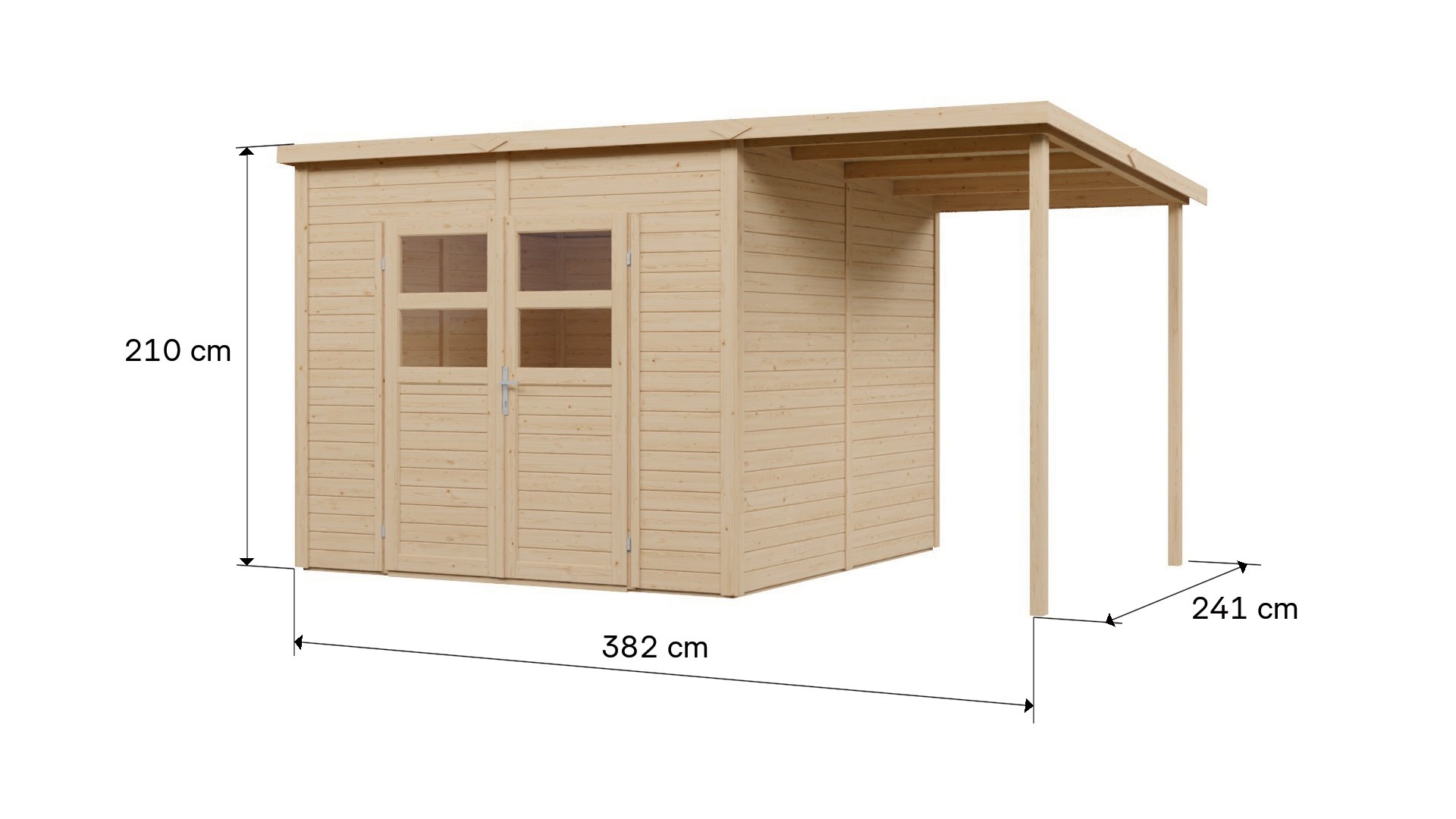 KONIFERA Gartenhaus »Felix 3 PLUS XL«