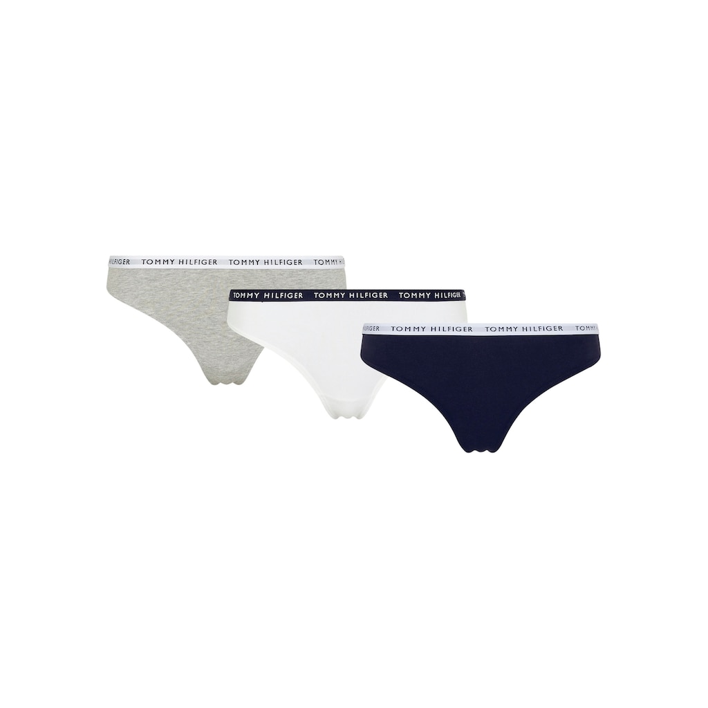 Tommy Hilfiger Underwear T-String, (3 St.), mit schmalem Logobündchen