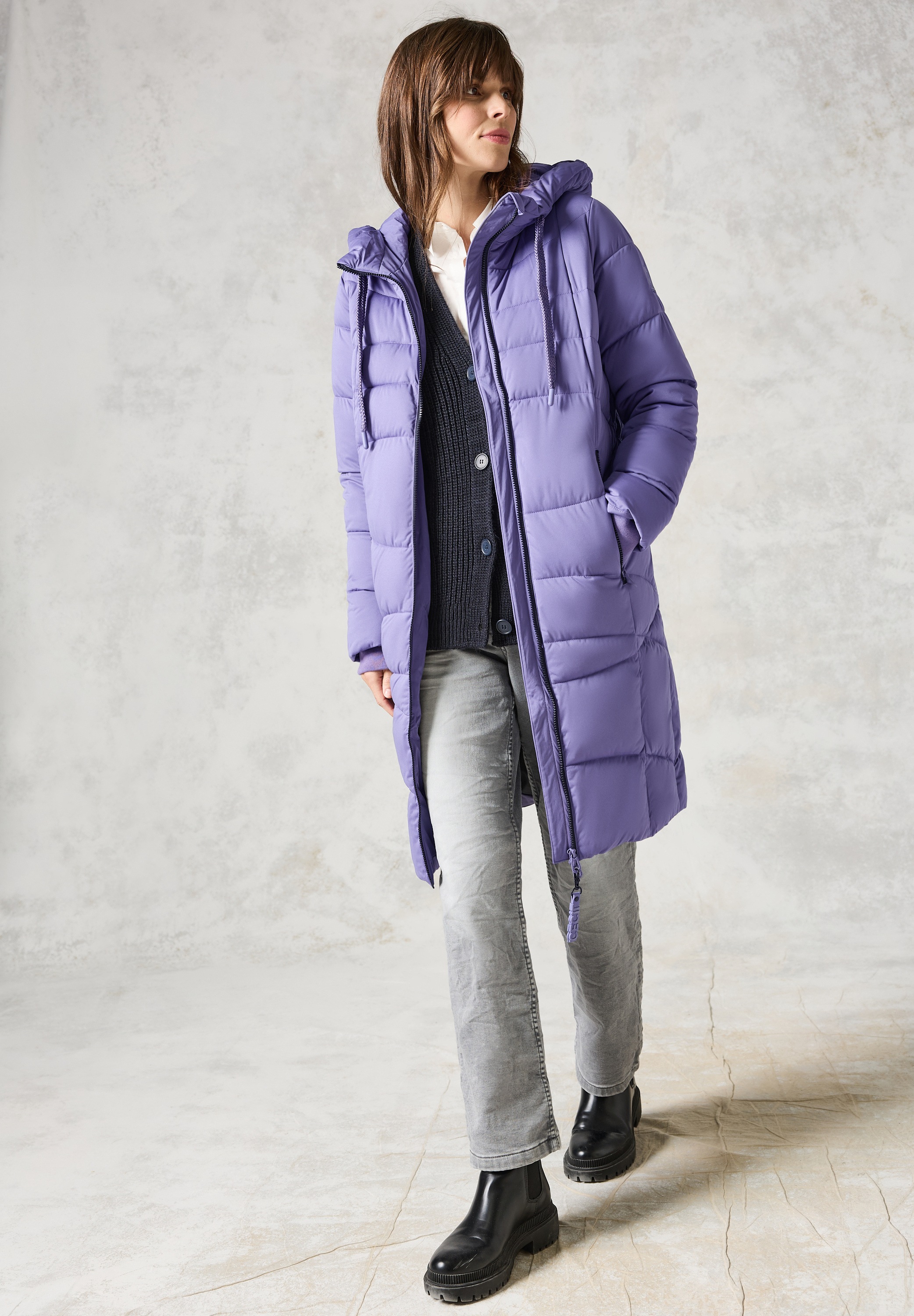 Thumbnail - Cecil Steppmantel mit Kapuze