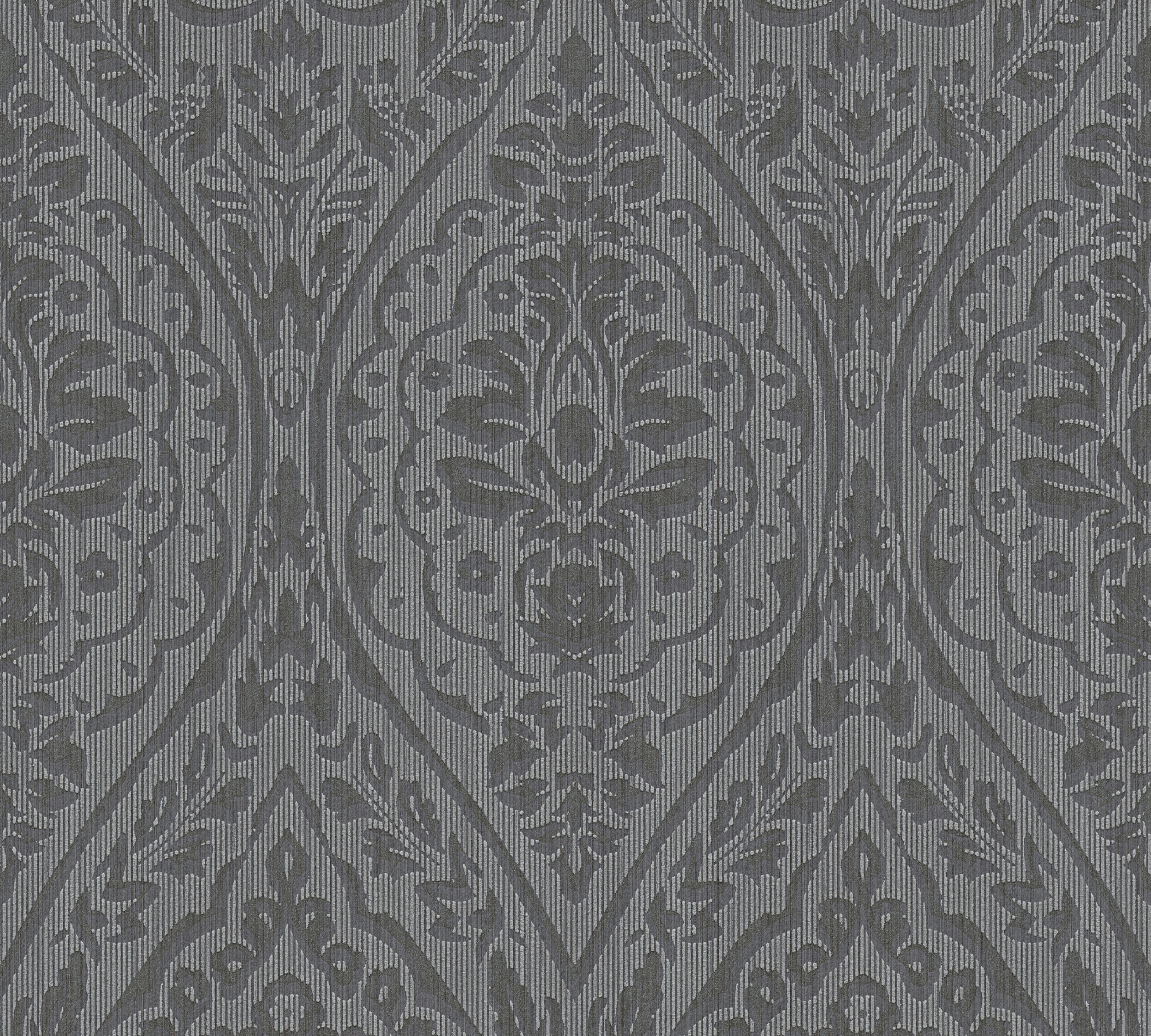 Architects Paper Textiltapete "Tessuto" Barock gemustert ornamental samtig Tapete Streifen Tapeten Wohnzimmer Schlafzimmer Küche modern Flur Büro