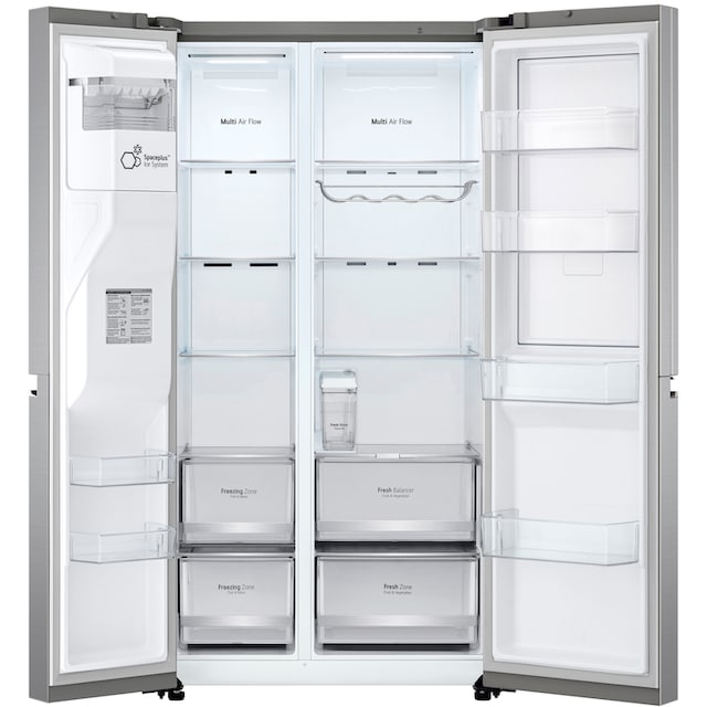 LG Side-by-Side, GSJV71MCLE, 179 cm hoch, 91,3 cm breit, interner Wassertank  - kein Festwasseranschuss nötig | BAUR