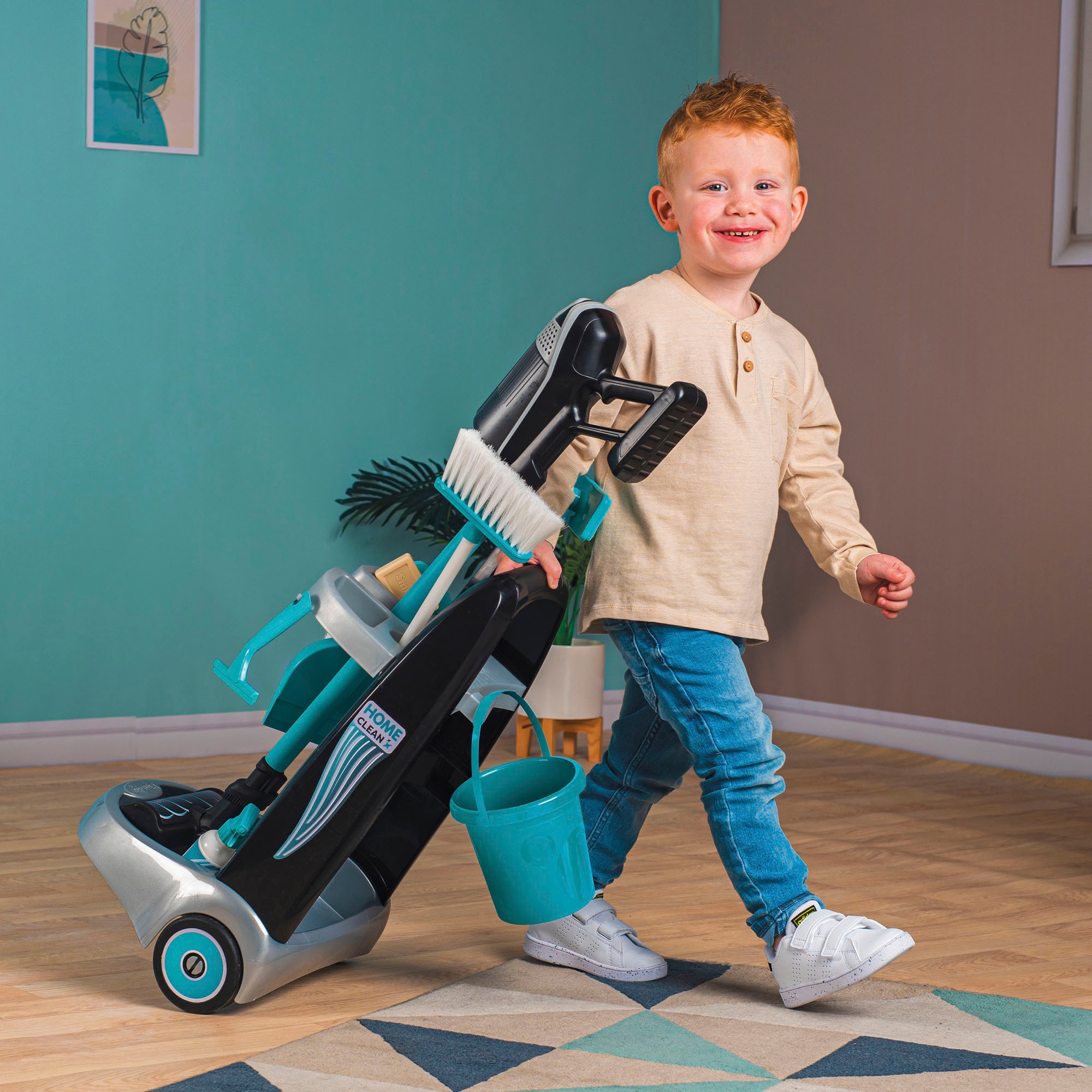 Smoby Kinder-Putzwagen »Rowenta Reinigungstrolley«, Staubsauger mit Sound; Made in Europe