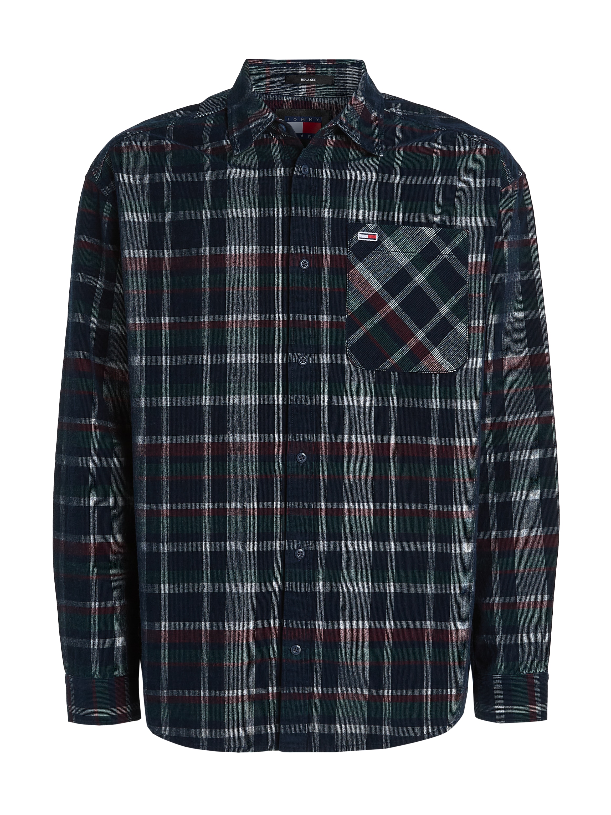 Tommy Jeans Karohemd »TJM RLX CHECK CORDUROY SHIRT«, mit Brusttasche