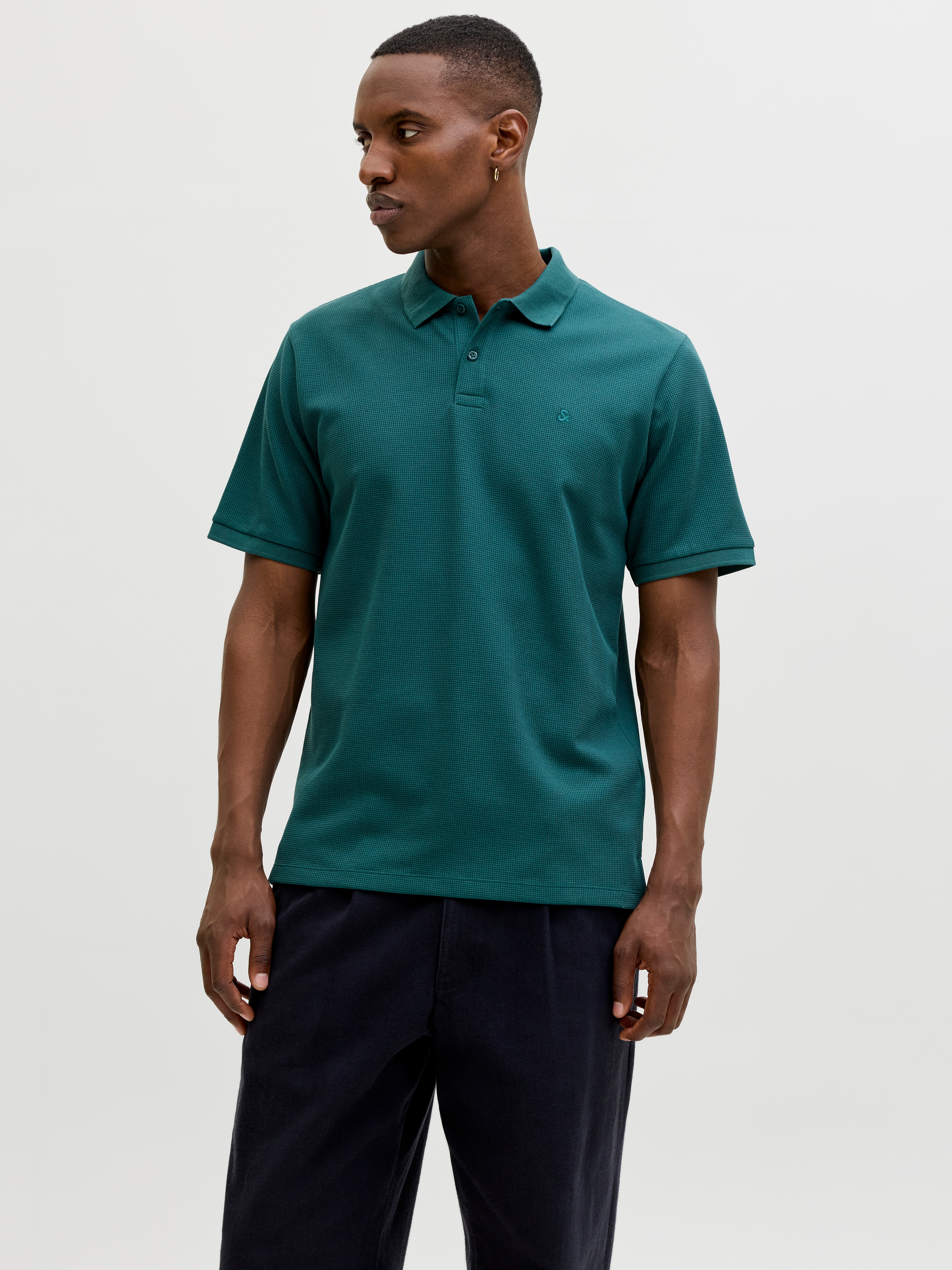 Jack & Jones "JJEAUSTIN POLO SS NOOS" Materialmix, regular fit