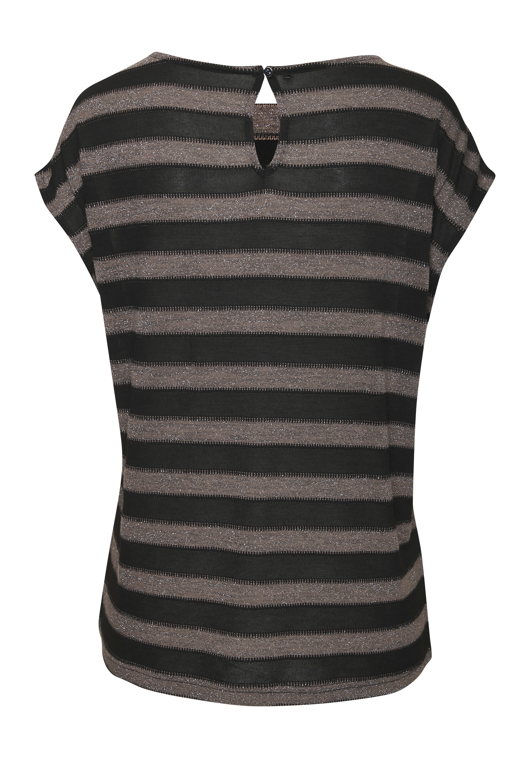 LASCANA T-Shirt »mit elegantem Glitzerstreifen« aus leichter Feinstrickqualität