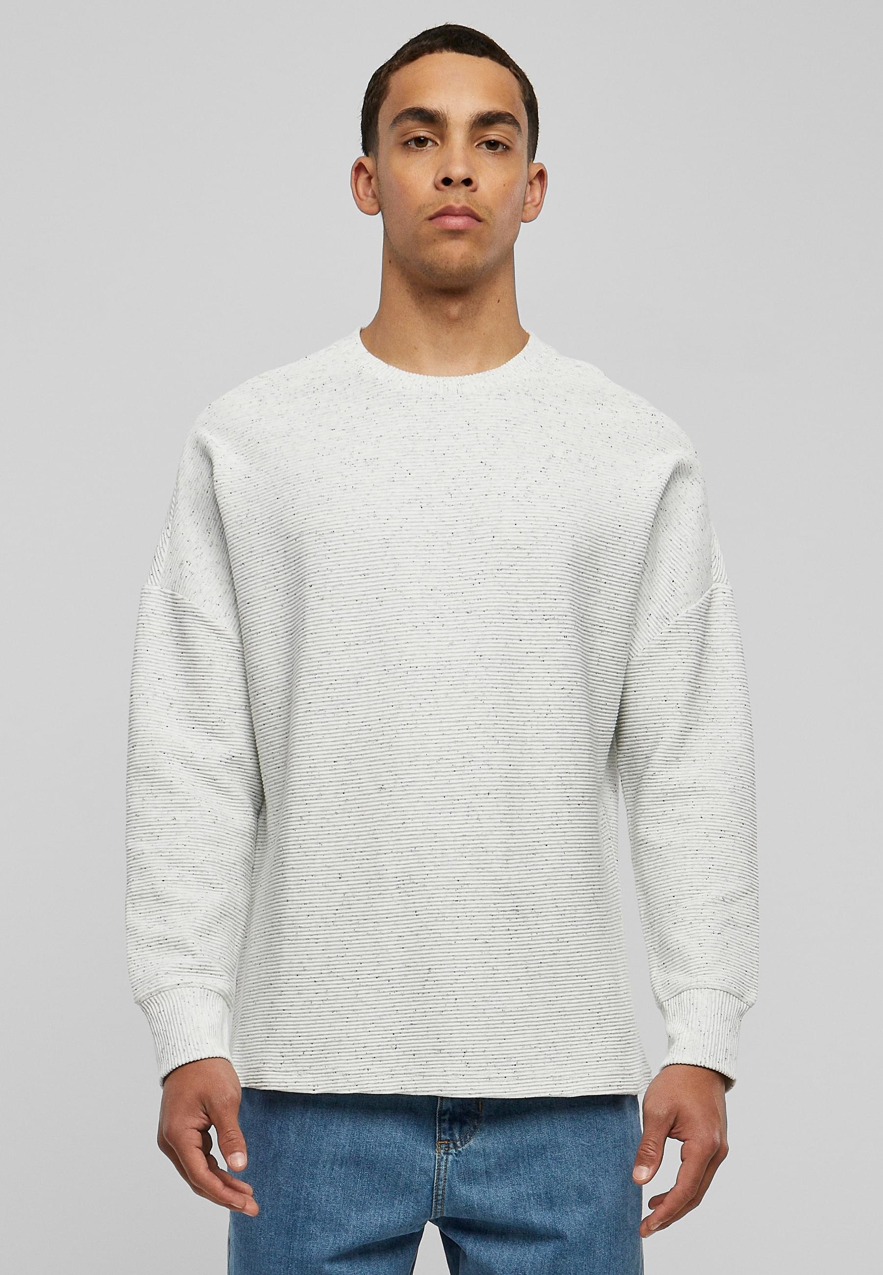 URBAN CLASSICS Rundhalspullover »Urban Classics Herren Cut On Sleeve Naps Interlock Crew«, (1 tlg.)