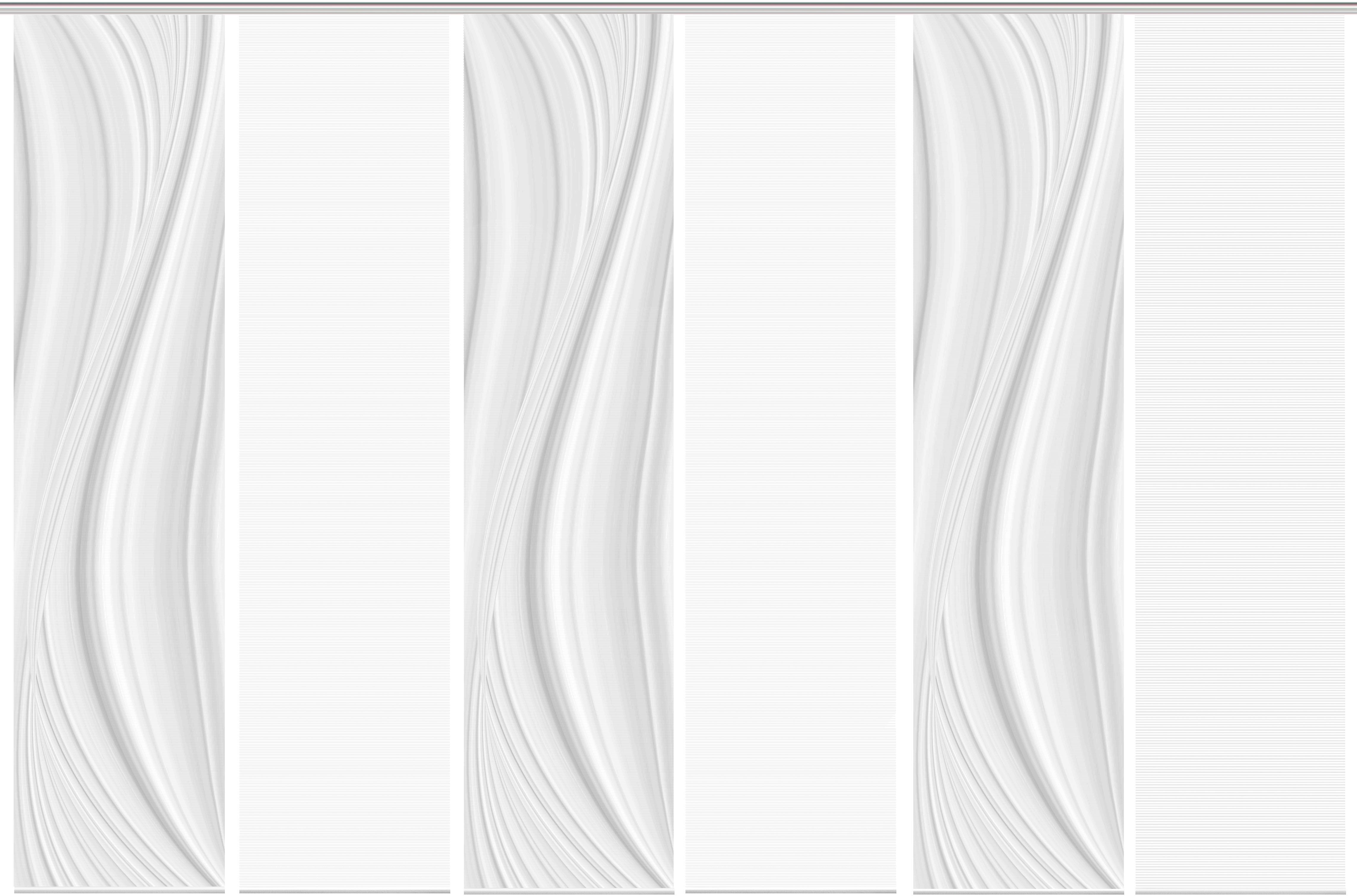 Thumbnail - Vision S Schiebegardine "LAURINA 6er SET" Paneelwagen 6 Stk. tlg. Schiebevorhang Digidruck 6er Set LAURINA