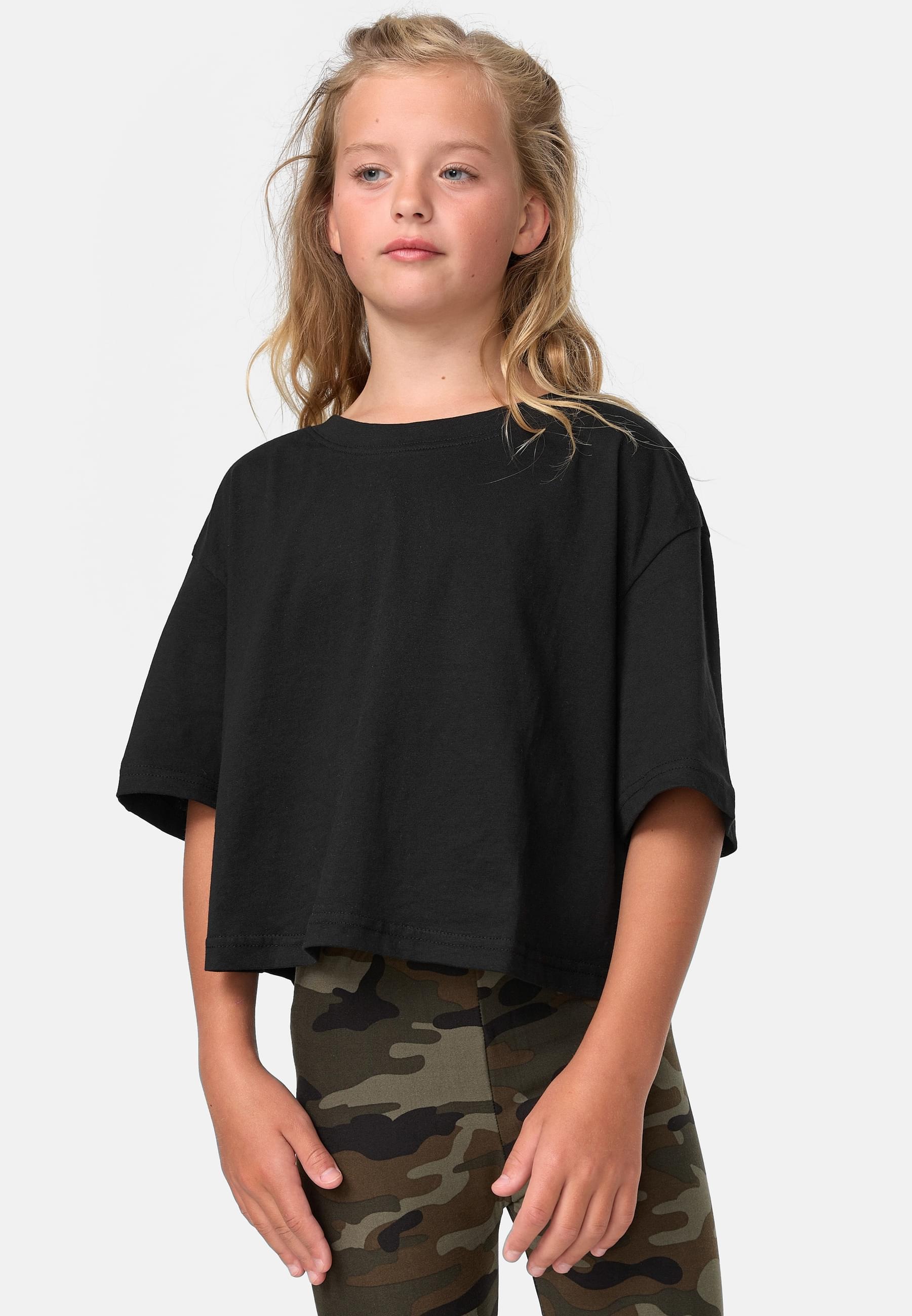 URBAN CLASSICS T-Shirt »Urban Classics Damen Girls Short Kimono Tee«, (1 tlg.)