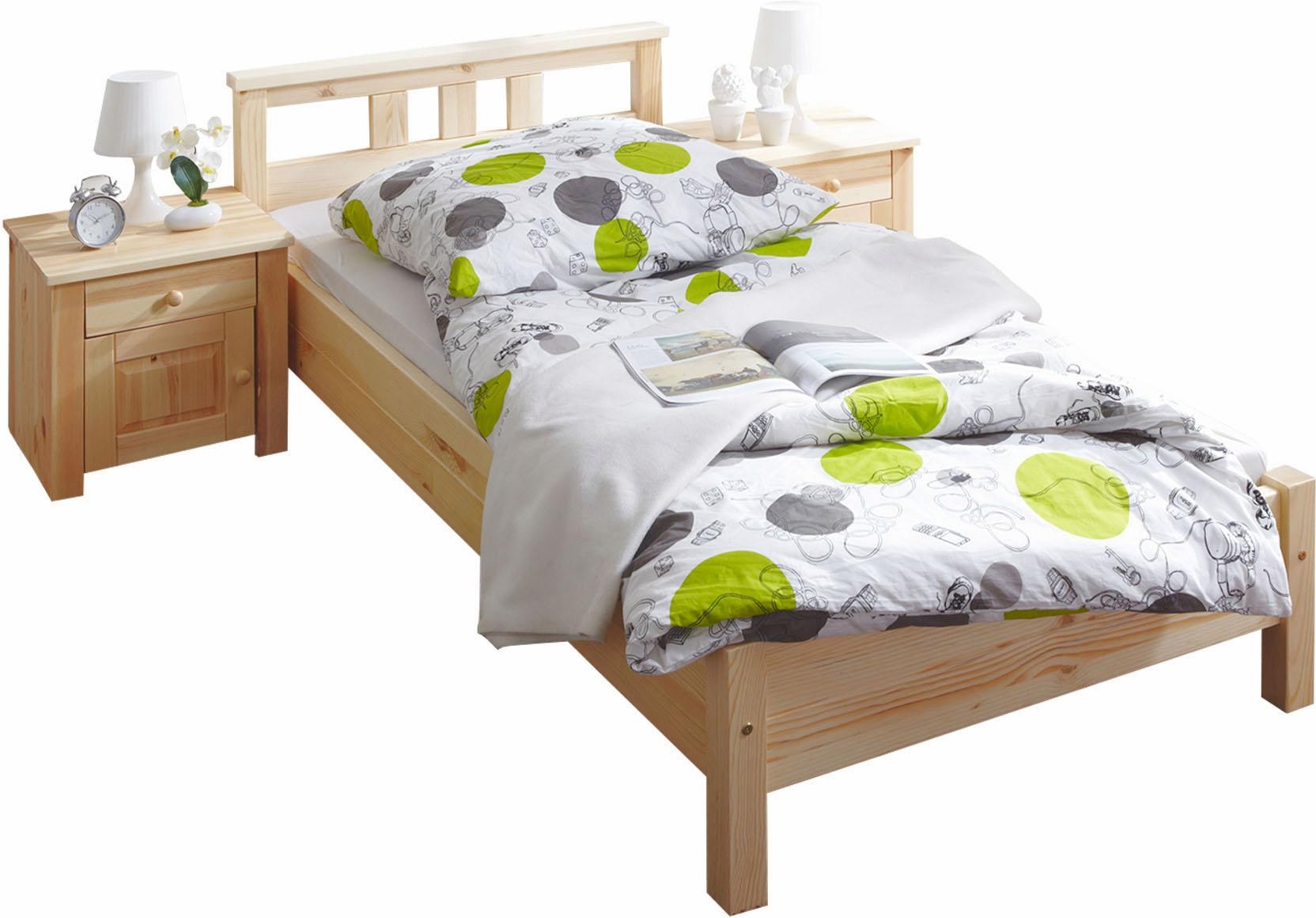 Ticaa Futonbett »Merci«, Einzelbett, aus Kiefer Massivholz, inkl. Rollrost