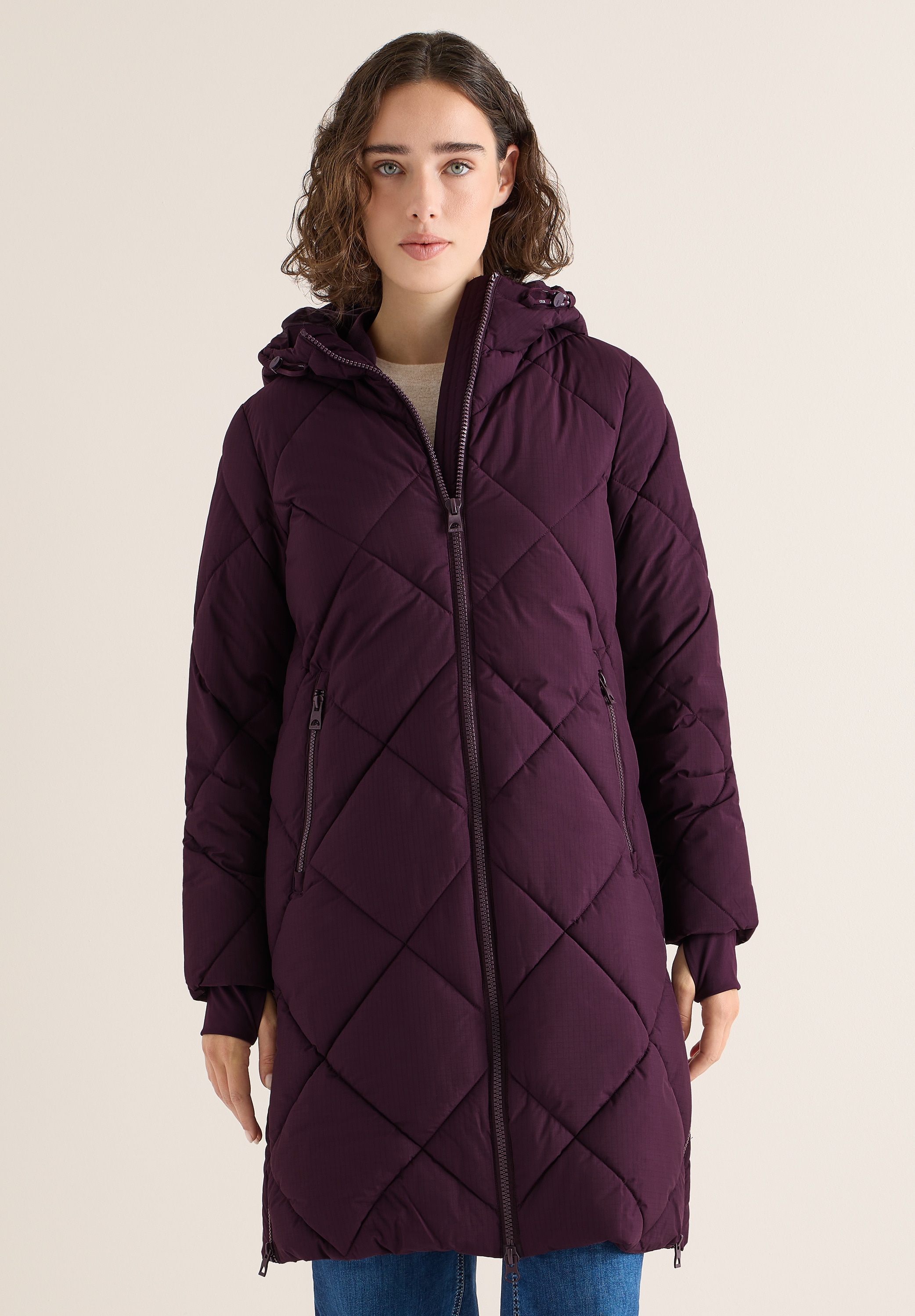 Cecil Steppmantel mit Kapuze günstig online kaufen