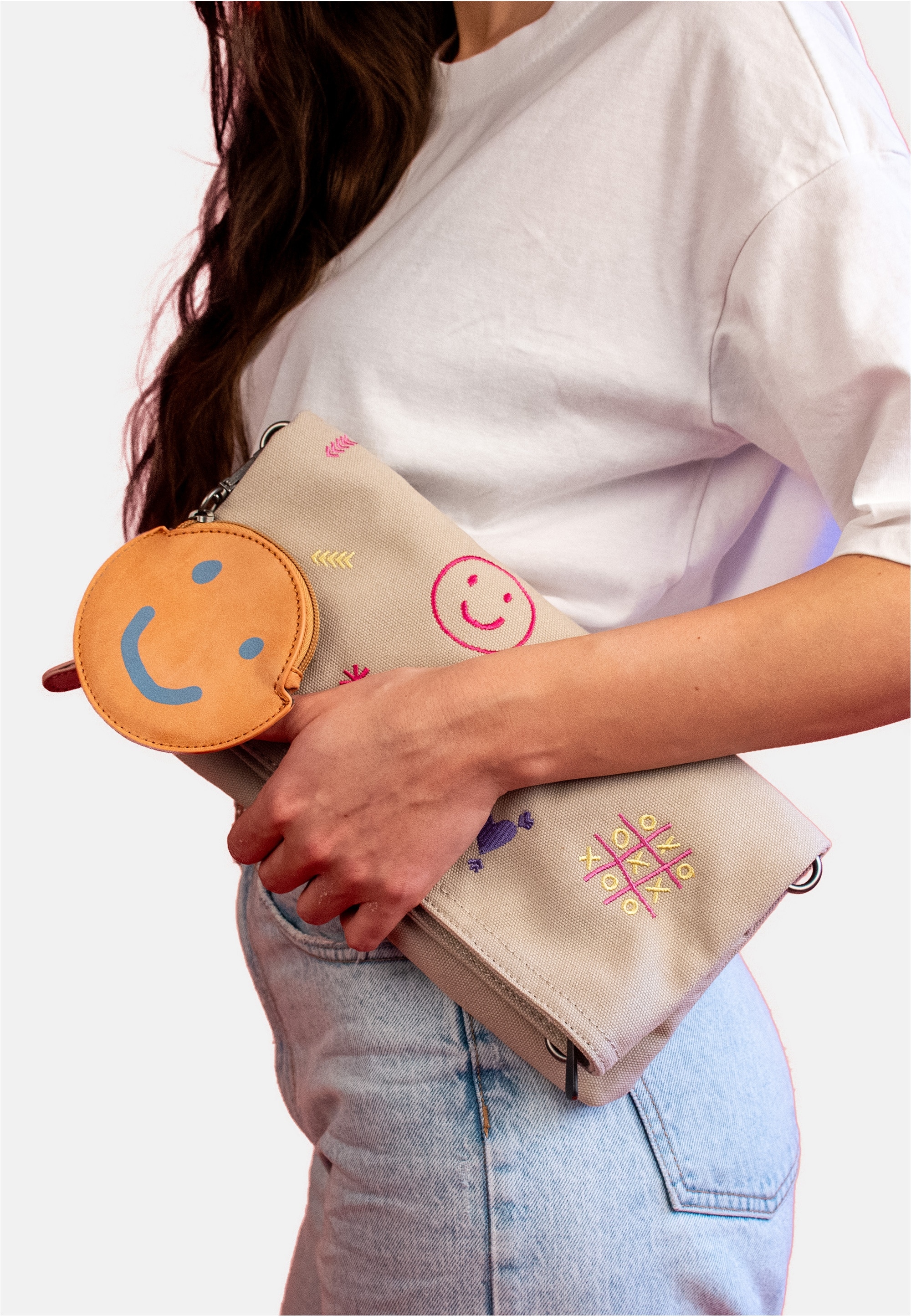 Fritzi aus Preußen Schultertasche »Ronja Cross Limited Ebro Fun«, mit abnehmbarem Pocketanhänger
