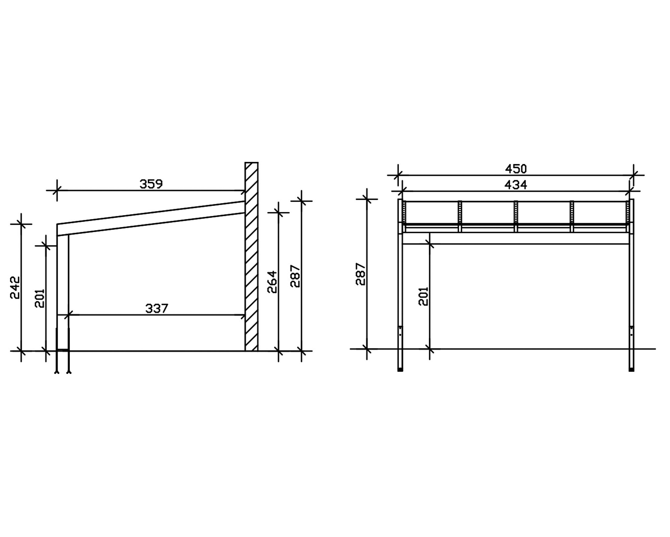 Skanholz Terrassendach »Novara« BxT: 450x359 cm