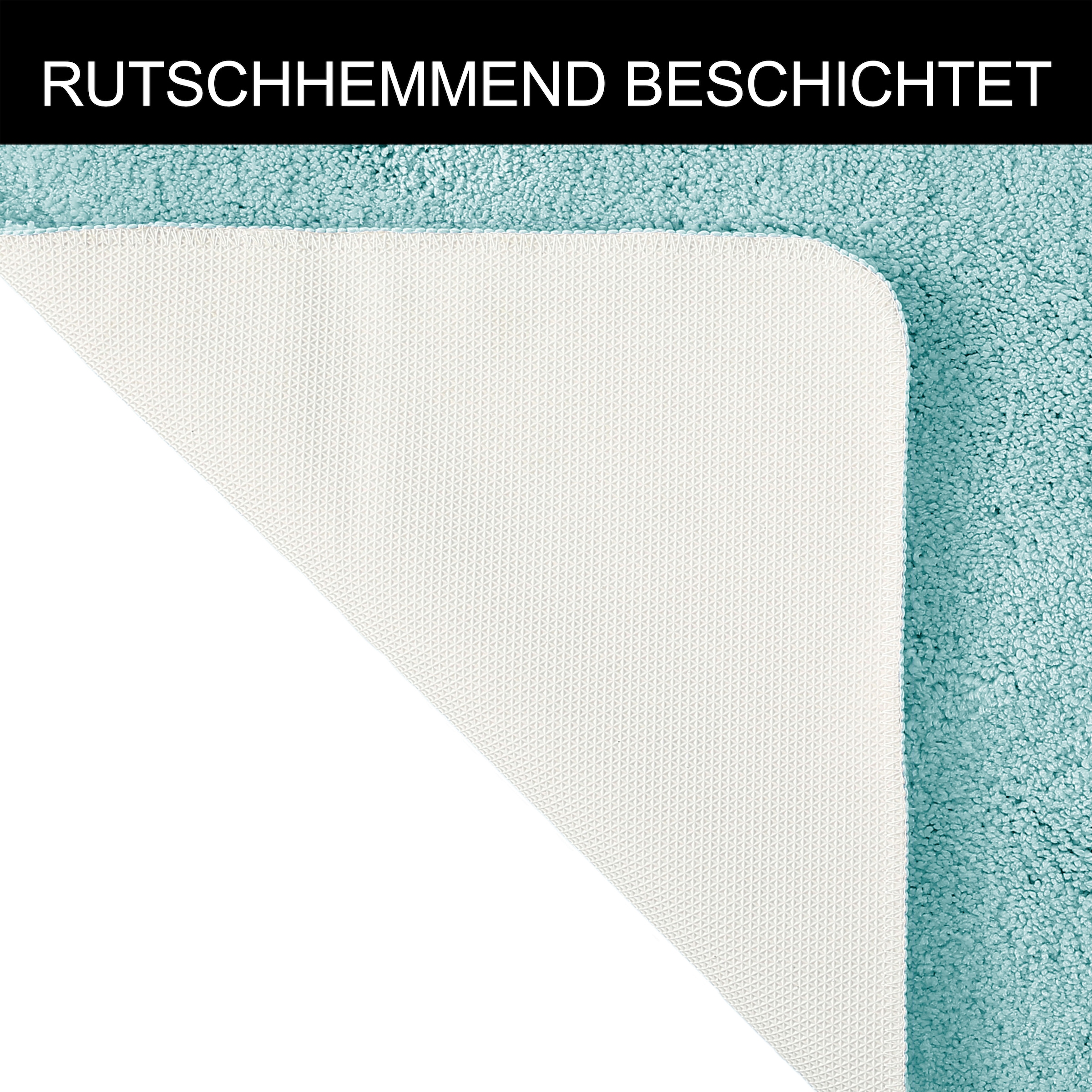 my home Badematte »Inga, Badezimmer Teppich, Badvorleger« Höhe 20 mm rutschhemmend beschichtet fußbodenheizungsgeeignet | schnell trocknend | strapazierfähig Badteppich, unifarben, weich, als halbrund und rechteckig erhältlich