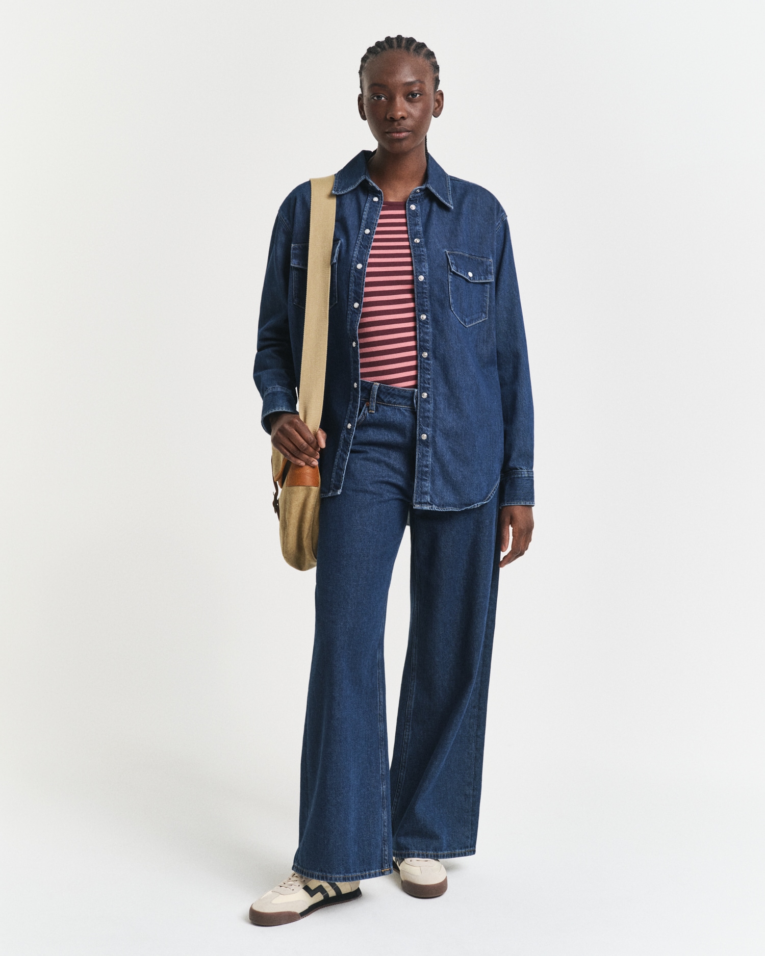 Gant Langarmshirt »SLIM STRIPED 1X1 RIBBED LS T-SHIRT«