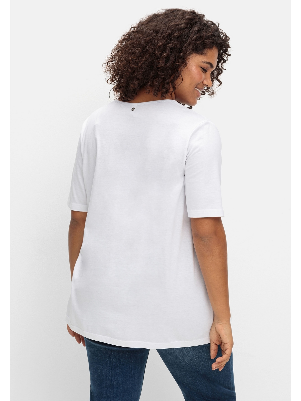 Sheego T-Shirt »Große Größen«, mit doppellagigem Vorderteil