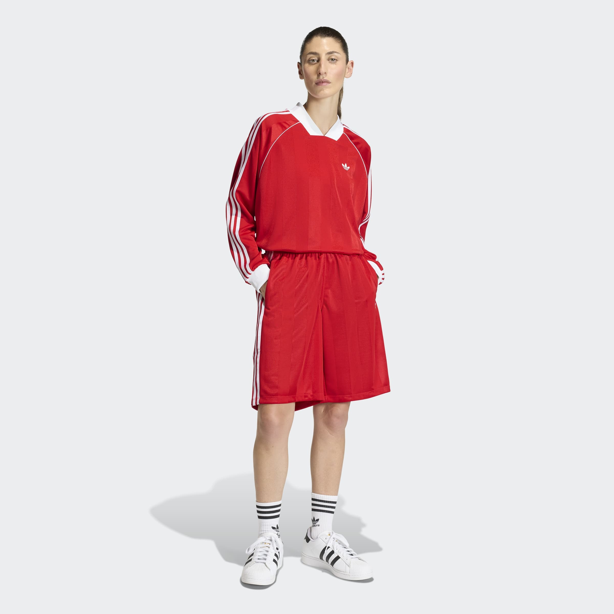adidas Originals Langarmshirt »3-STREIFEN JACQUARD LONGSLEEVE«