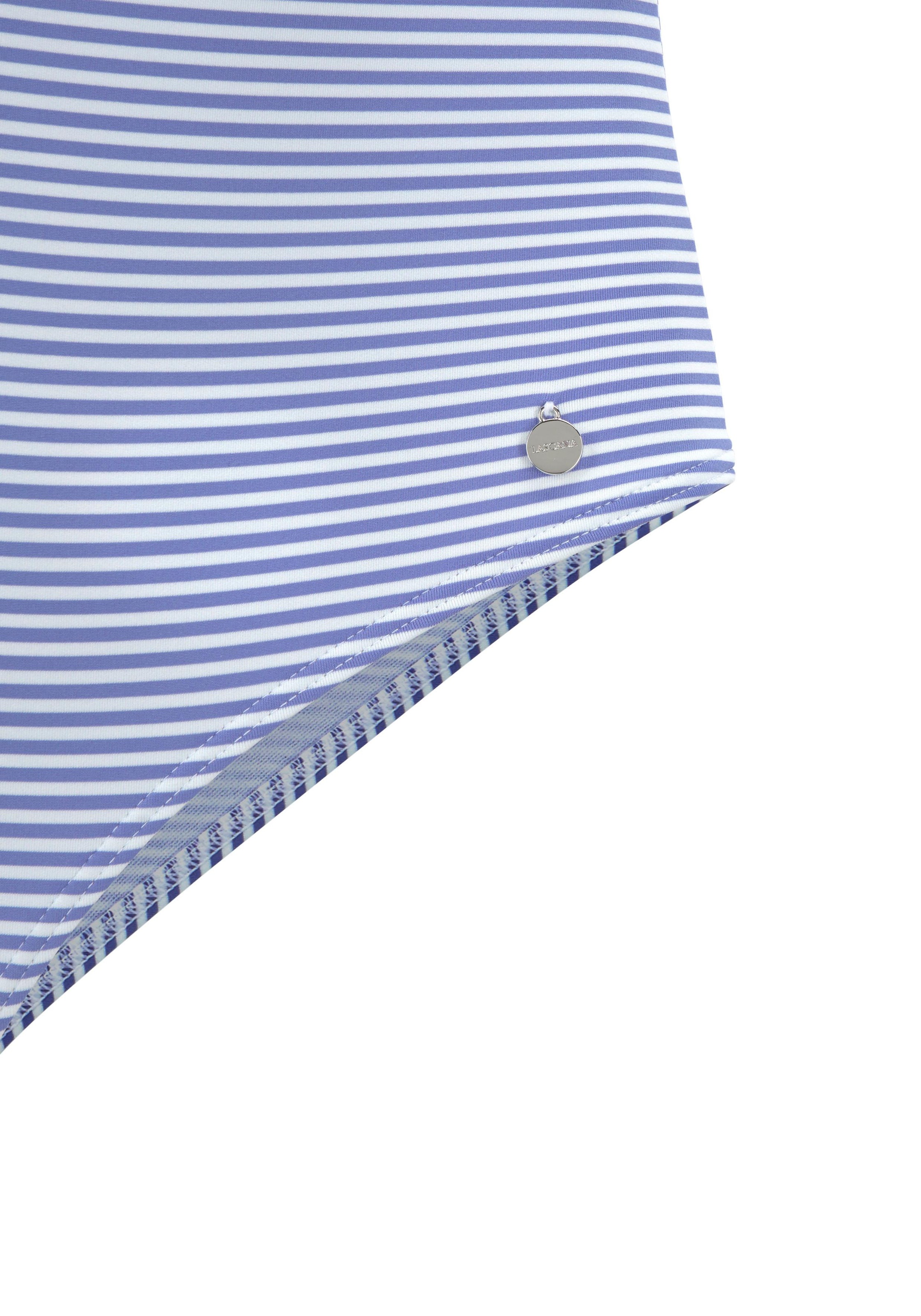 LASCANA Swimsuit Blue/White Striped 40 3