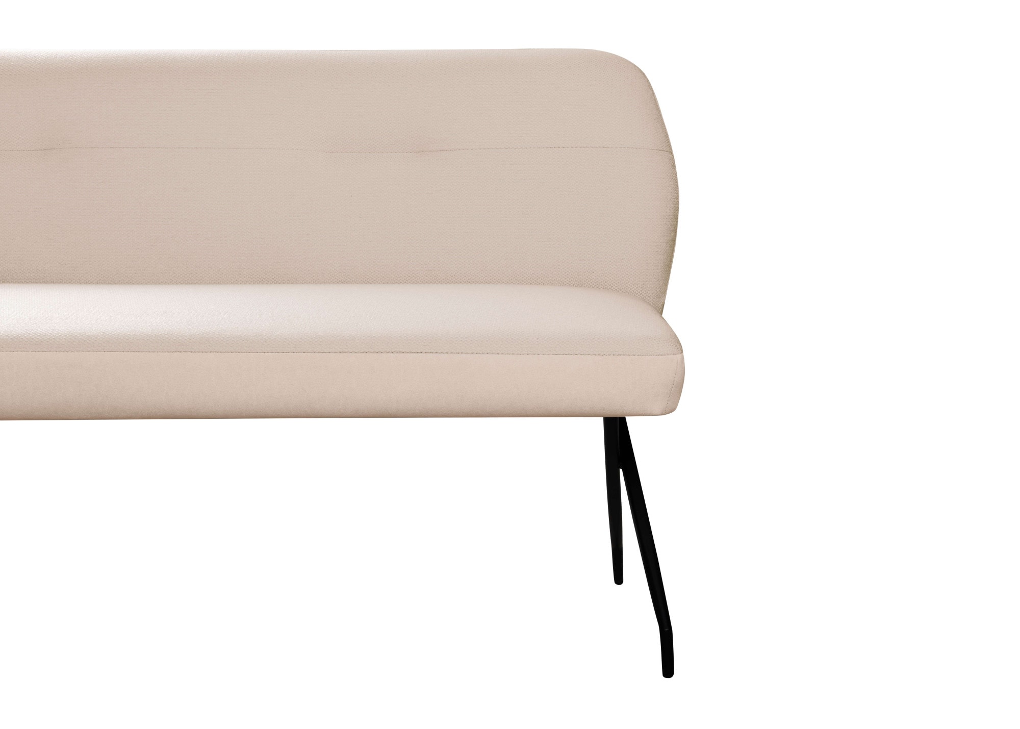 OTTO home Sitzbank »Bruna Esszimmerbank, Bank, Küchenbank, Polsterbank« Mattschwarzes Metallgestell, 2-Stoff-Design, Wellenfederung im Sitz