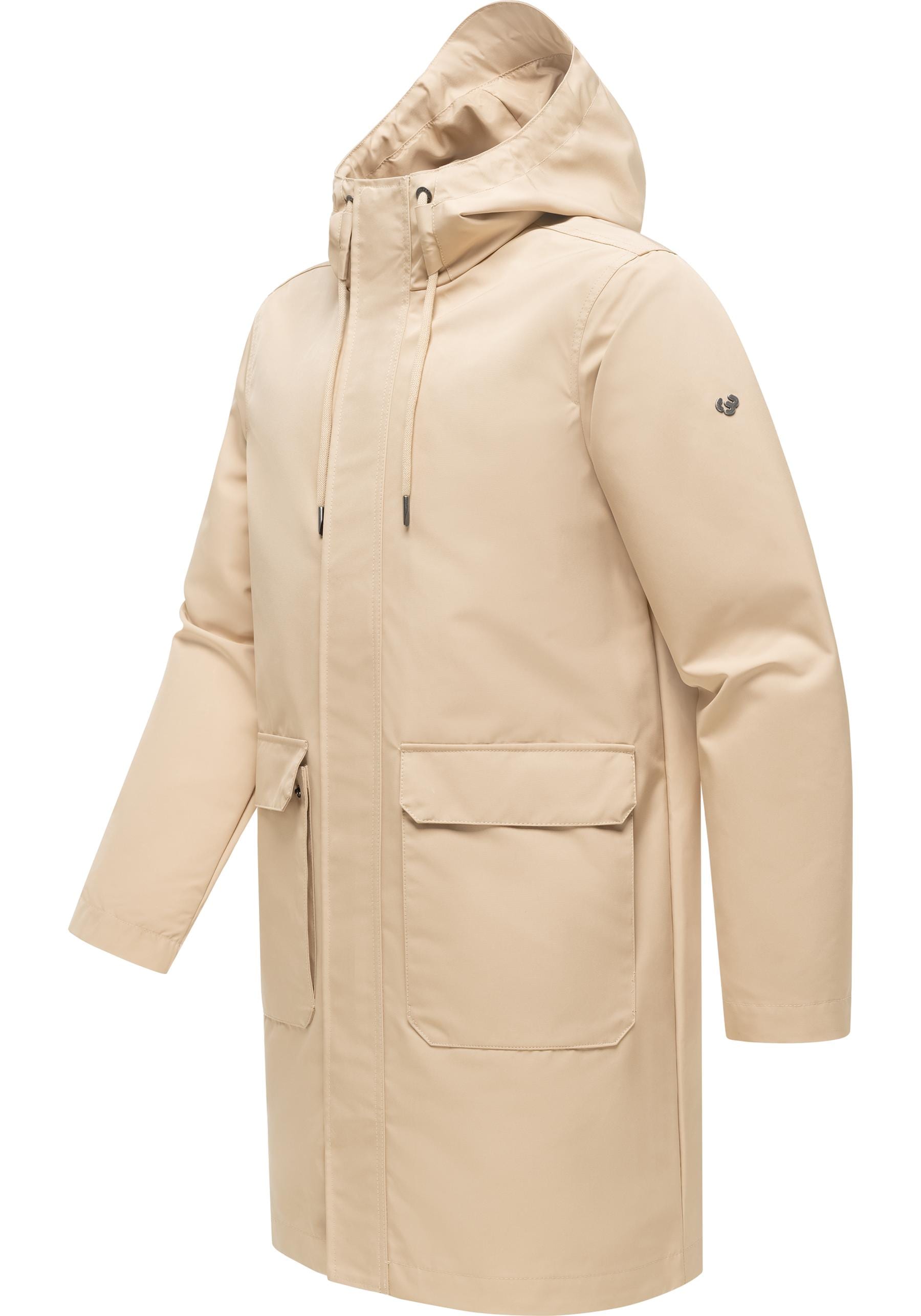 Ragwear Funktionsmantel »Mr Them Long Light YOUMODO« Funktioneller Übergangsmantel mit Kapuze