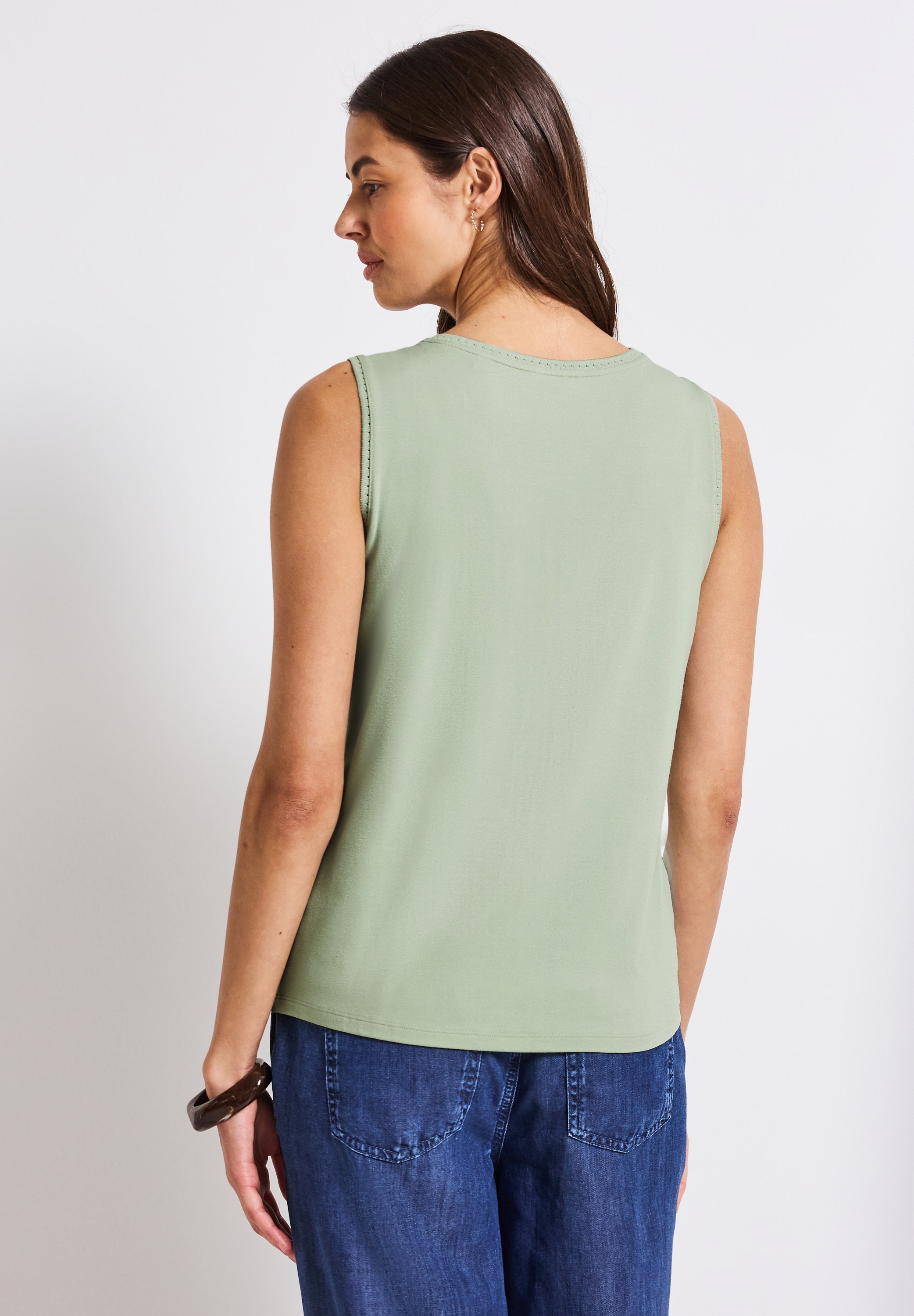 STREET ONE Shirttop, mit Häkel Details