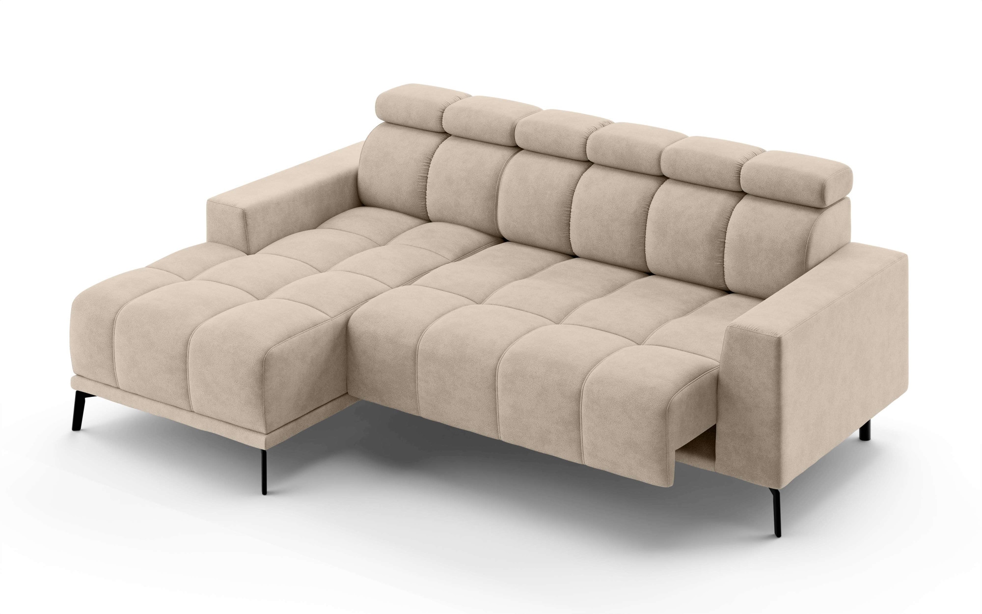 INOSIGN Ecksofa »CAZIE, Designsofa, L-Form, trendige Bubble-Optik,«, L-Form mit Wellenunterfederung, Recamiere rechts/links bestellbar