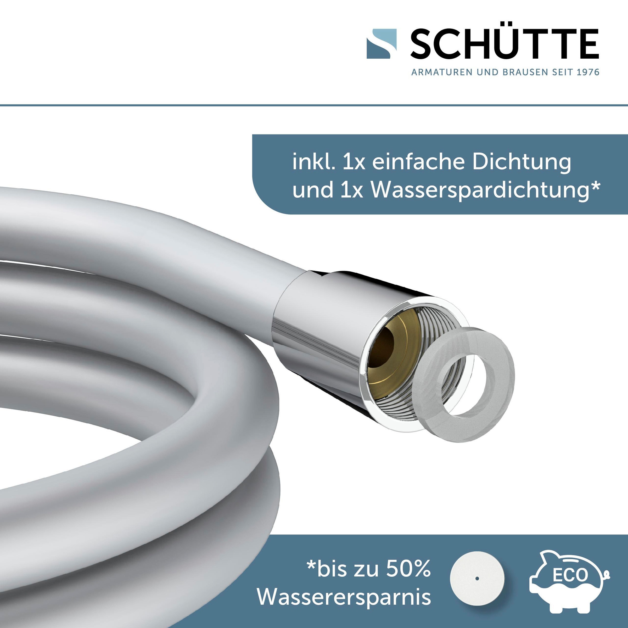 Schütte Brauseschlauch diverse Längen, inkl. Wasserspardichtung - bis 50% Wasserersparnis
