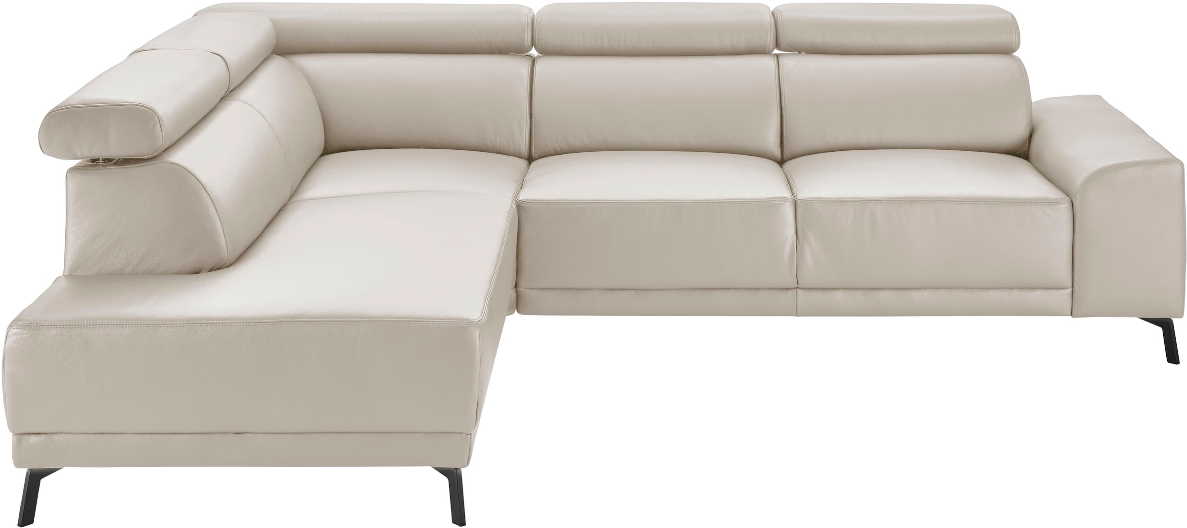 3C Candy Ecksofa »Greve modern und bequem, inkl. manueller Kopfteilverstellung, L-Form«, wahlweise mit motorischem Sitzvorzug
