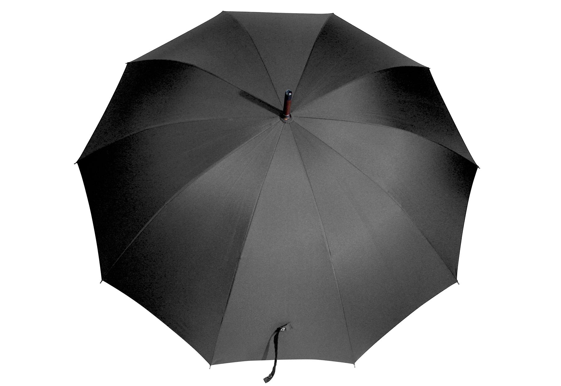 EuroSCHIRM® Stockregenschirm »W1U3, schwarz«, Stockregenschirm für Herren, Stock und Griff aus Holz