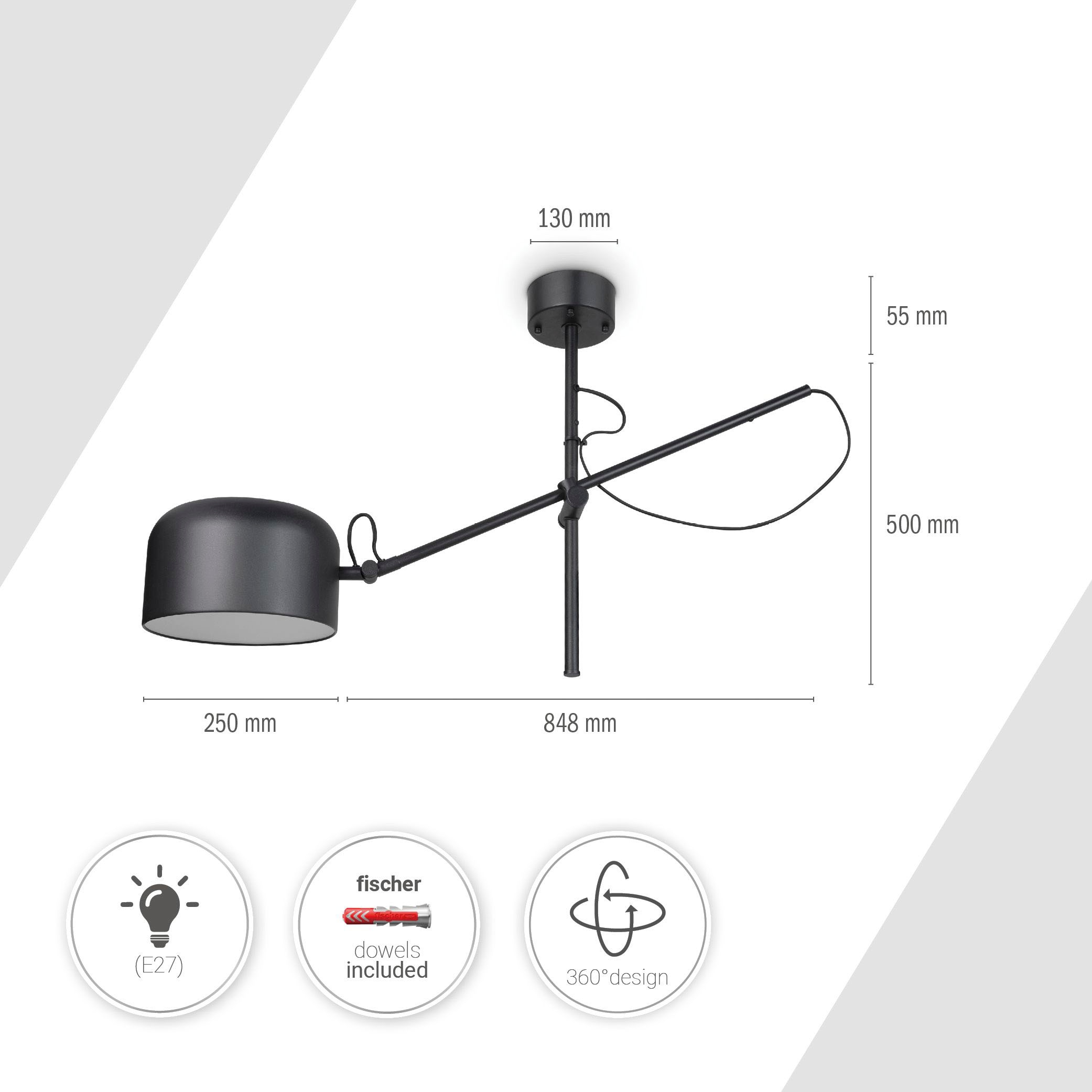Paco Home Deckenleuchte »BOWL«, 1 flammig, Leuchtmittel E27 | ohne Leuchtmittel