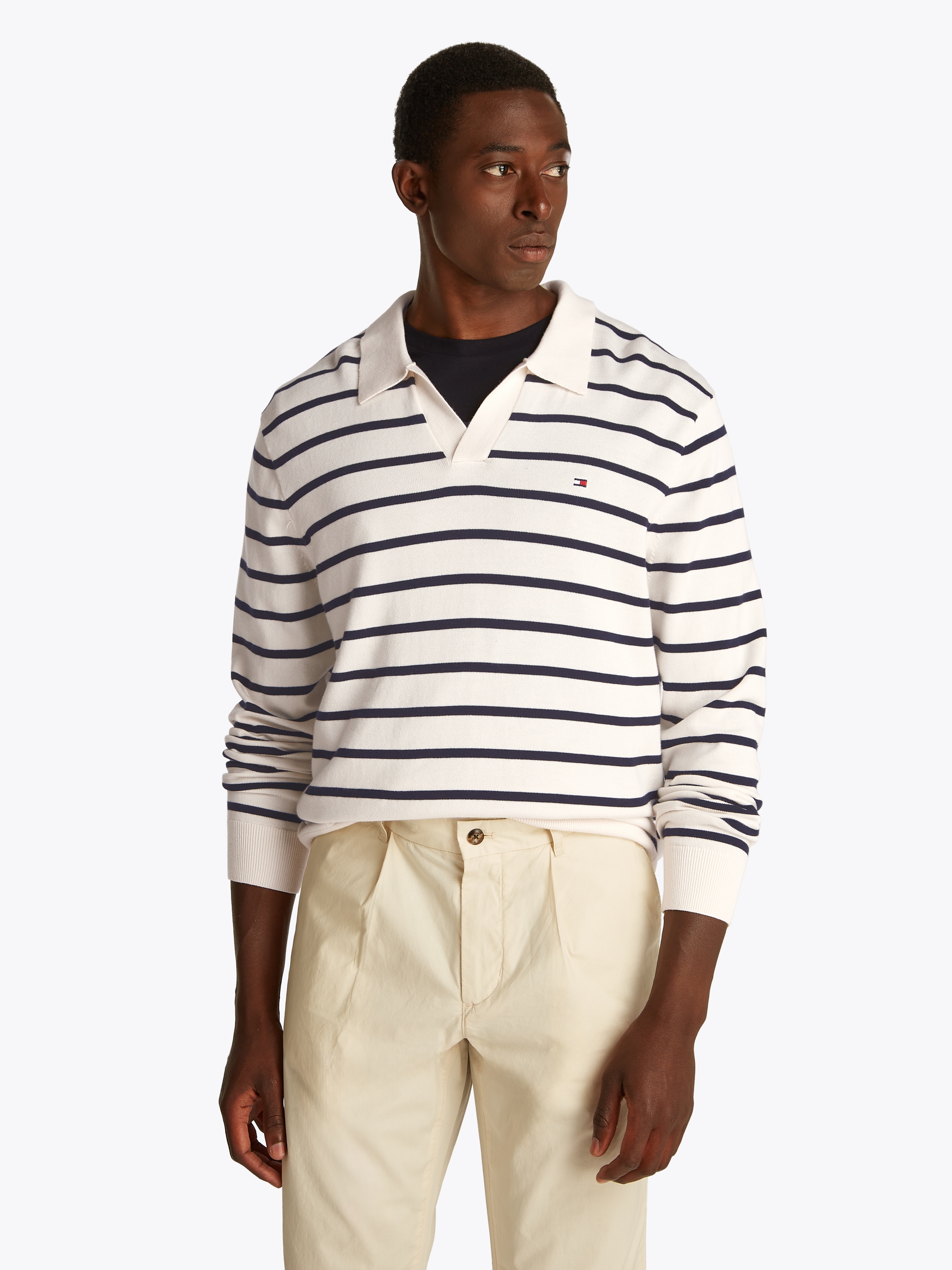 Tommy Hilfiger Polokragenpullover "ESSENTIAL COTTON LS JONNY COLLAR" günstig online kaufen