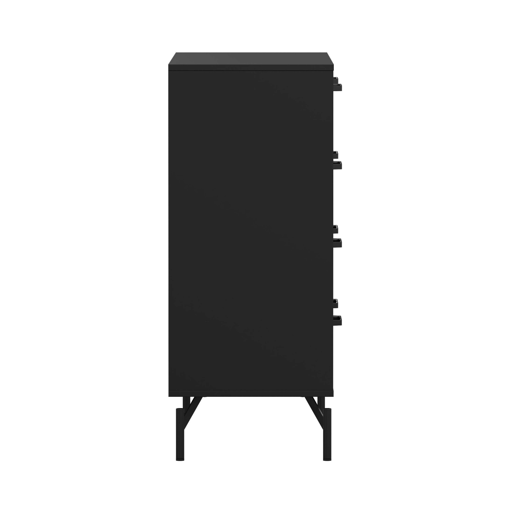 INOSIGN Hochkommode »Dana, Kommode, Aufbewahrung, Schubladenschrank«, Kommode mit 4 Schubladen, Metallbeine, Höhe 95,8 cm, Breite 98,7 cm