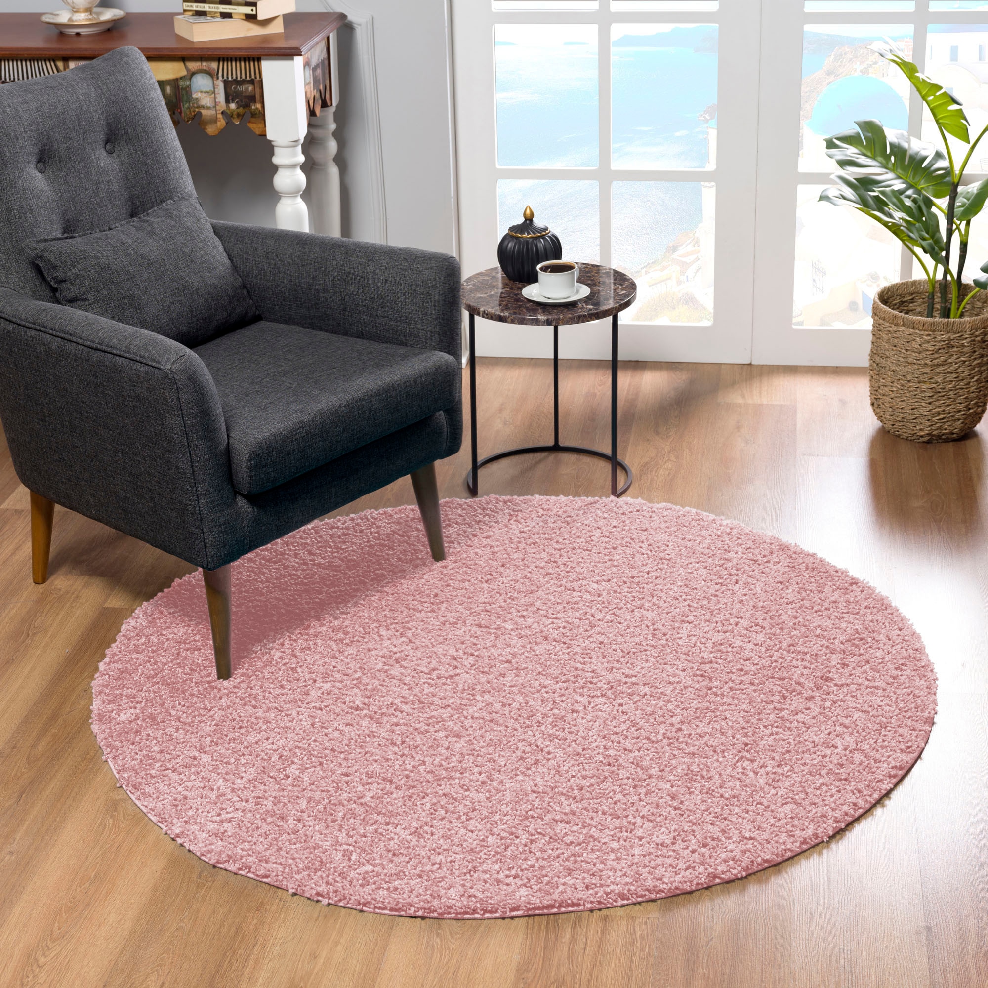 Sanat Hochflor-Teppich »LOCA«, rund, Wohnzimmer, Langflor, Shaggy, Schlafzimmer