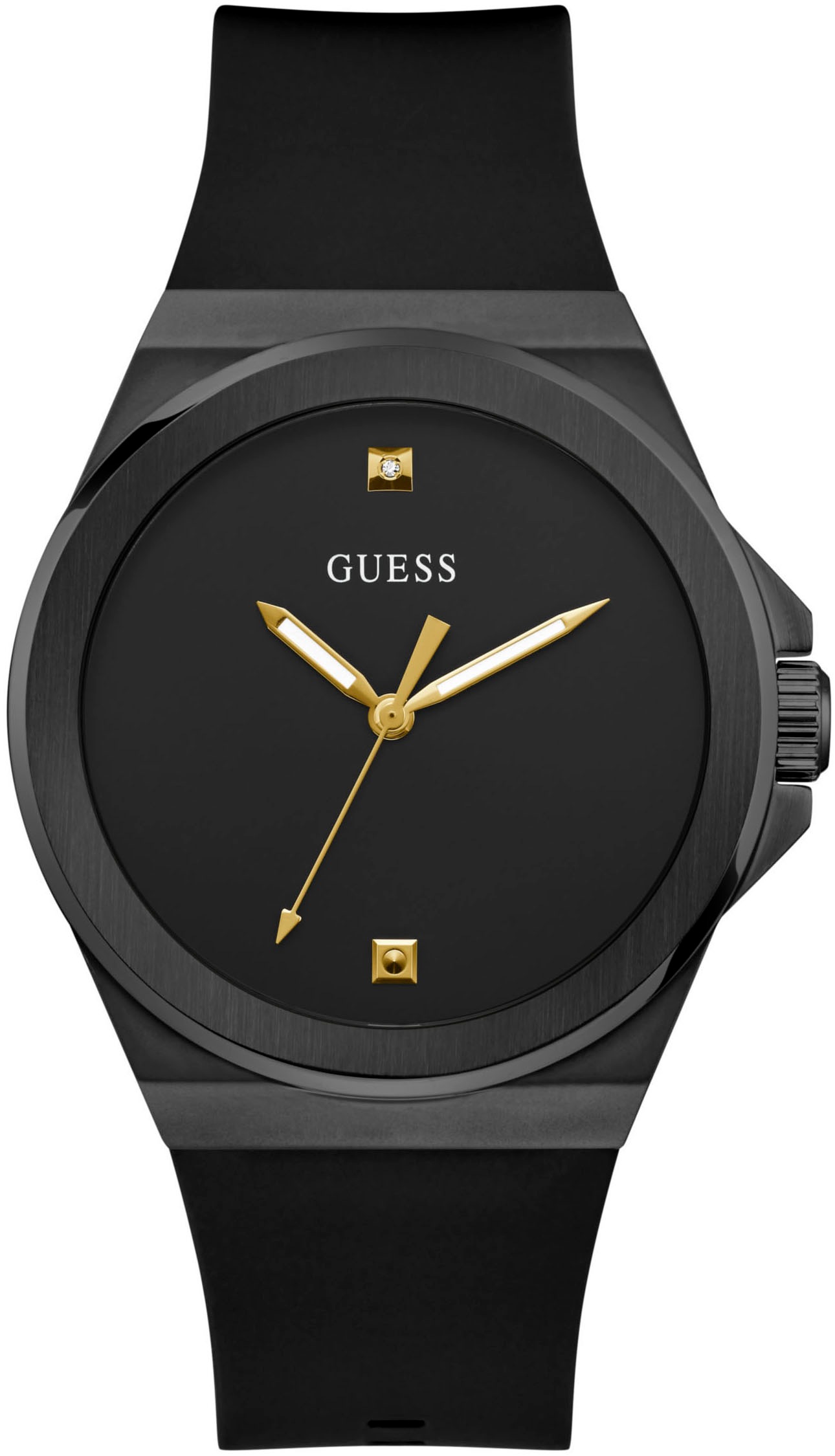 Guess "VINYL" Armbanduhr, Herrenuhr, Silikonarmband, Mineralglas, analog