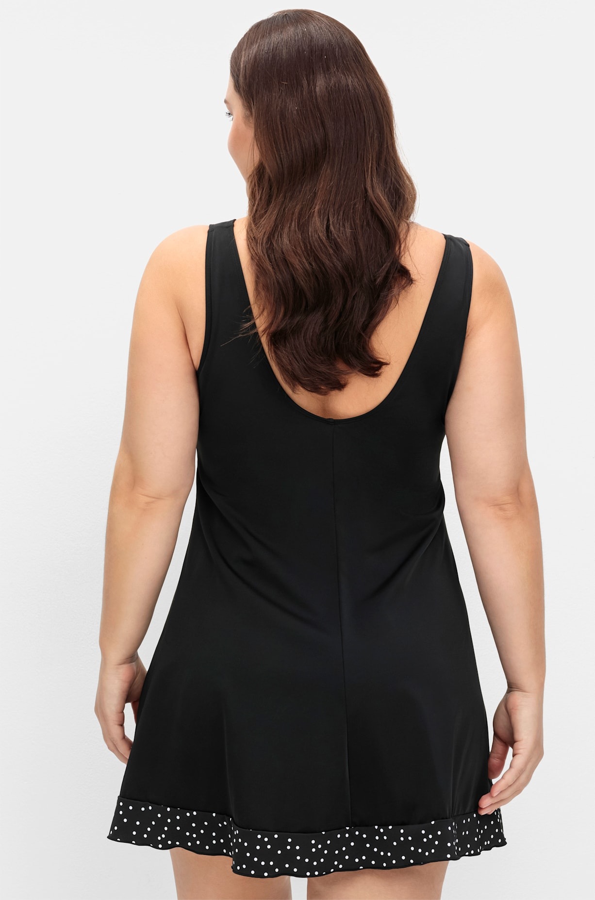 Tankini-Top SHEEGO, Damen, Gr. 58, Cup G, schwarz gepunktet, Elasthan, Polyamid, Bikini-Oberteile 2
