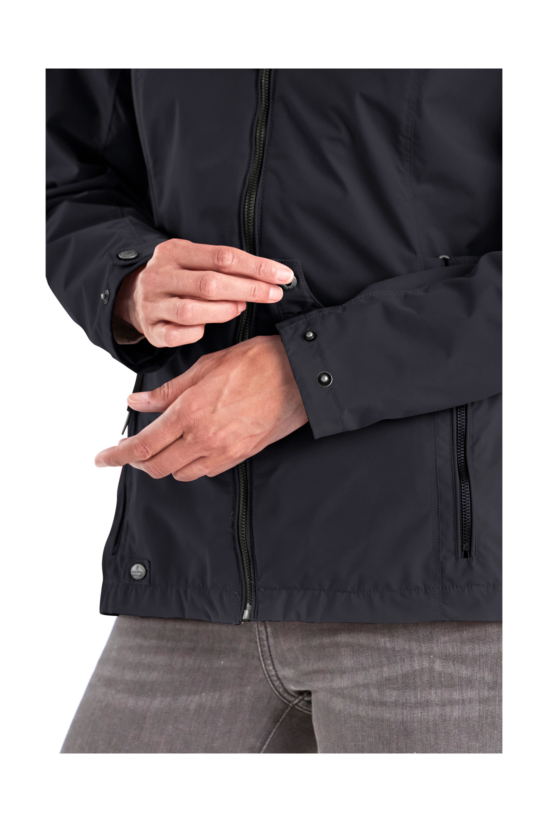 Funktionsjacke "WMN JCKT A", Damen, Gr. 38, blau (navy), Obermaterial: 100% Polyester;Futter: 100% Polyester, G.I.G.A. DX BY KILLTEC, Jacken Funktionsjacke, Damenjacke: abnehmbare Kapuze, 8.000 mm Wassersäule 3