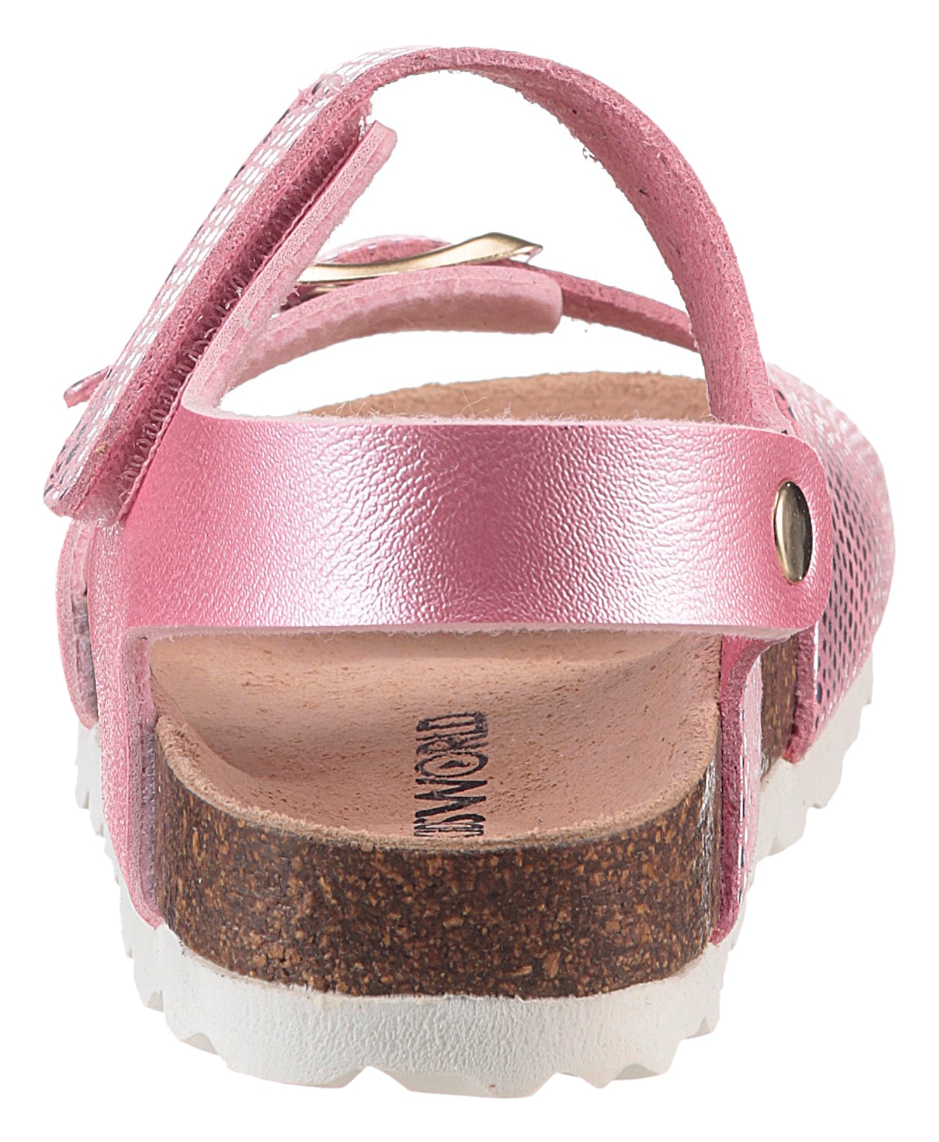 KIDSWORLD Riemchensandale, Sommerschuh, Klettschuh, Urlaubschuh, Strandschuh in Metallic-Optik