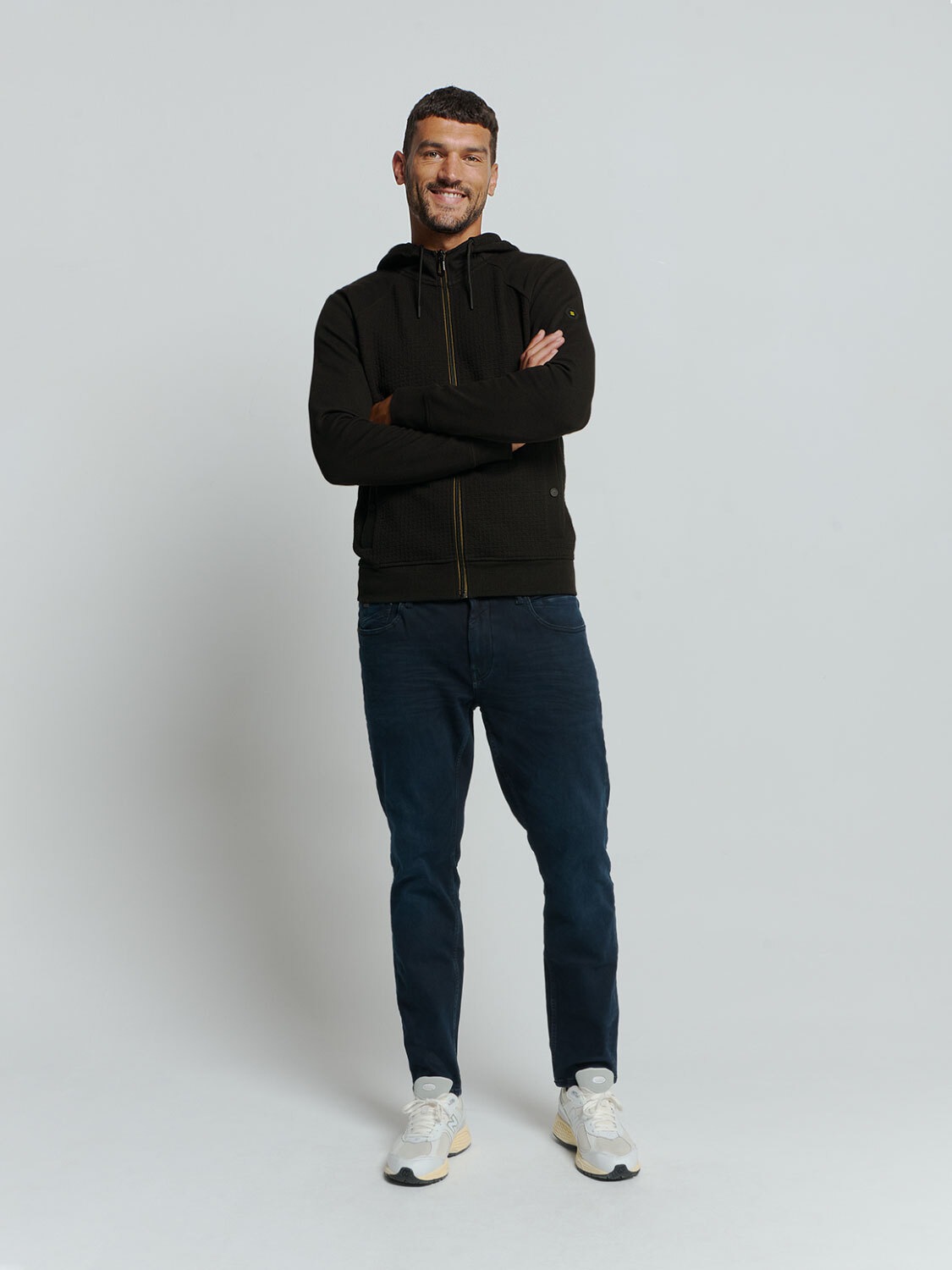 NO EXCESS Sweater »No Excess Jacquard-Kapuzenweste Pullover«