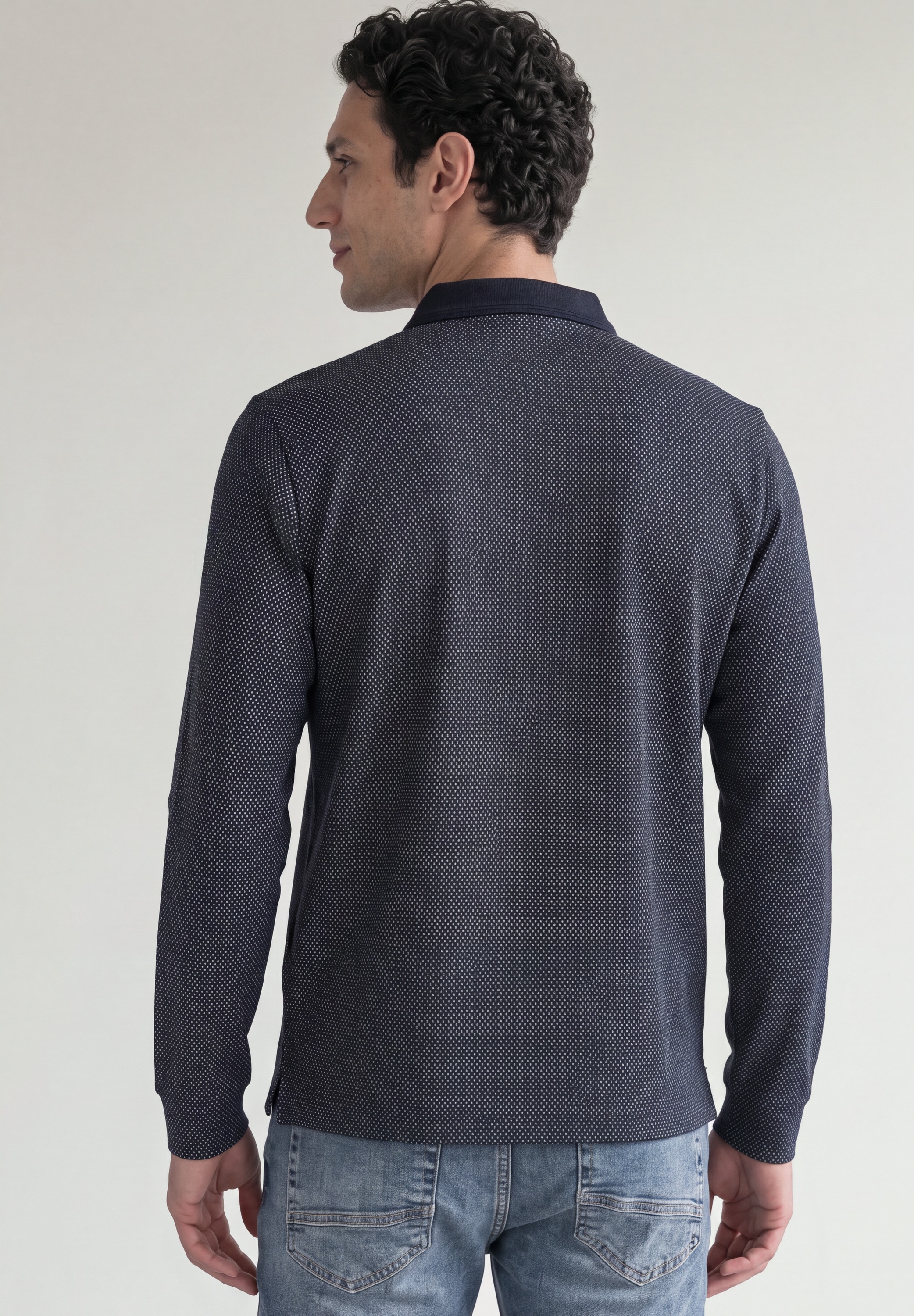 STREET ONE MEN Poloshirt aus elastischem Materialmix