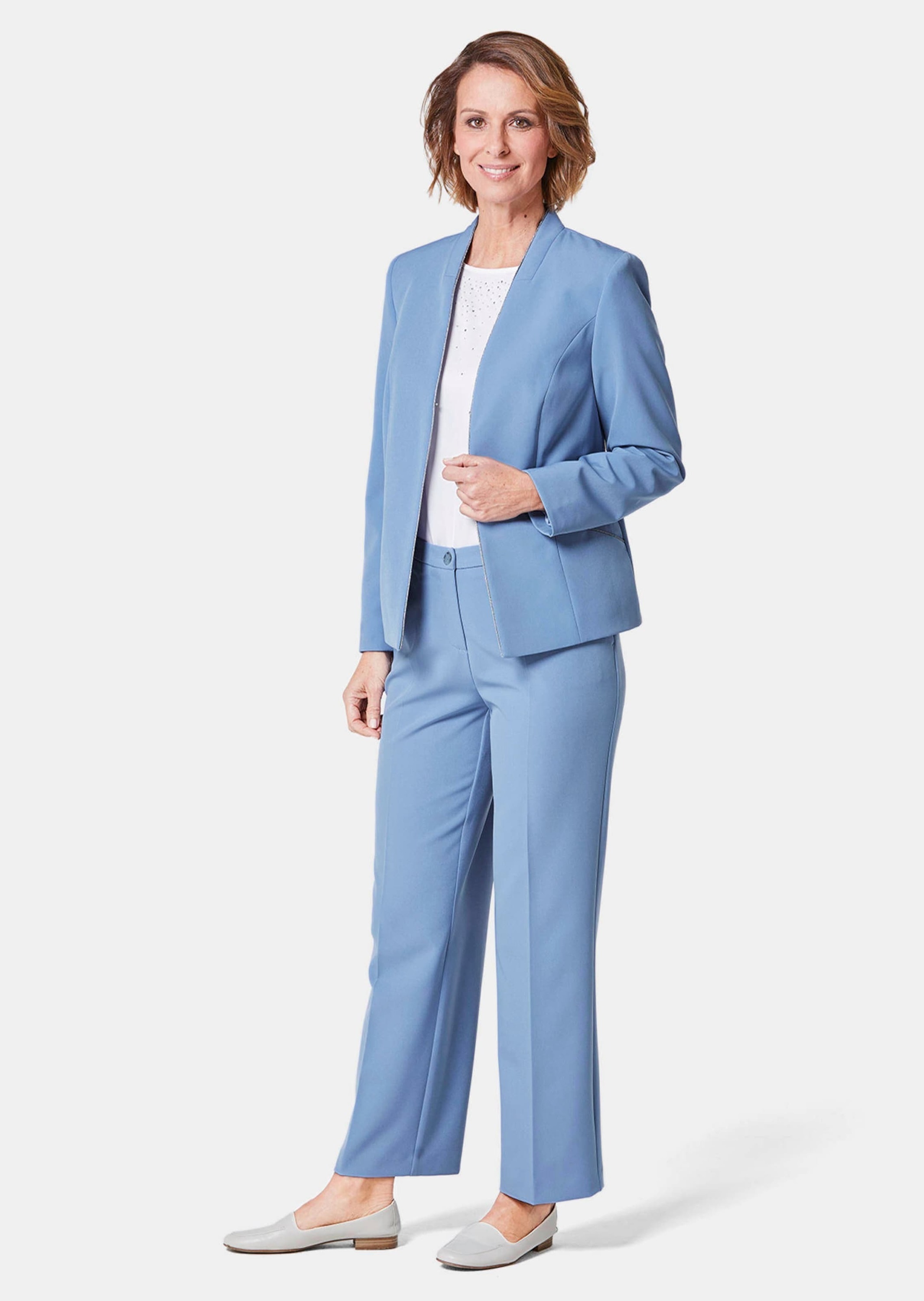 GOLDNER Jackenblazer "Blazer mit feinen Kontrastpaspeln" Ohne günstig online kaufen